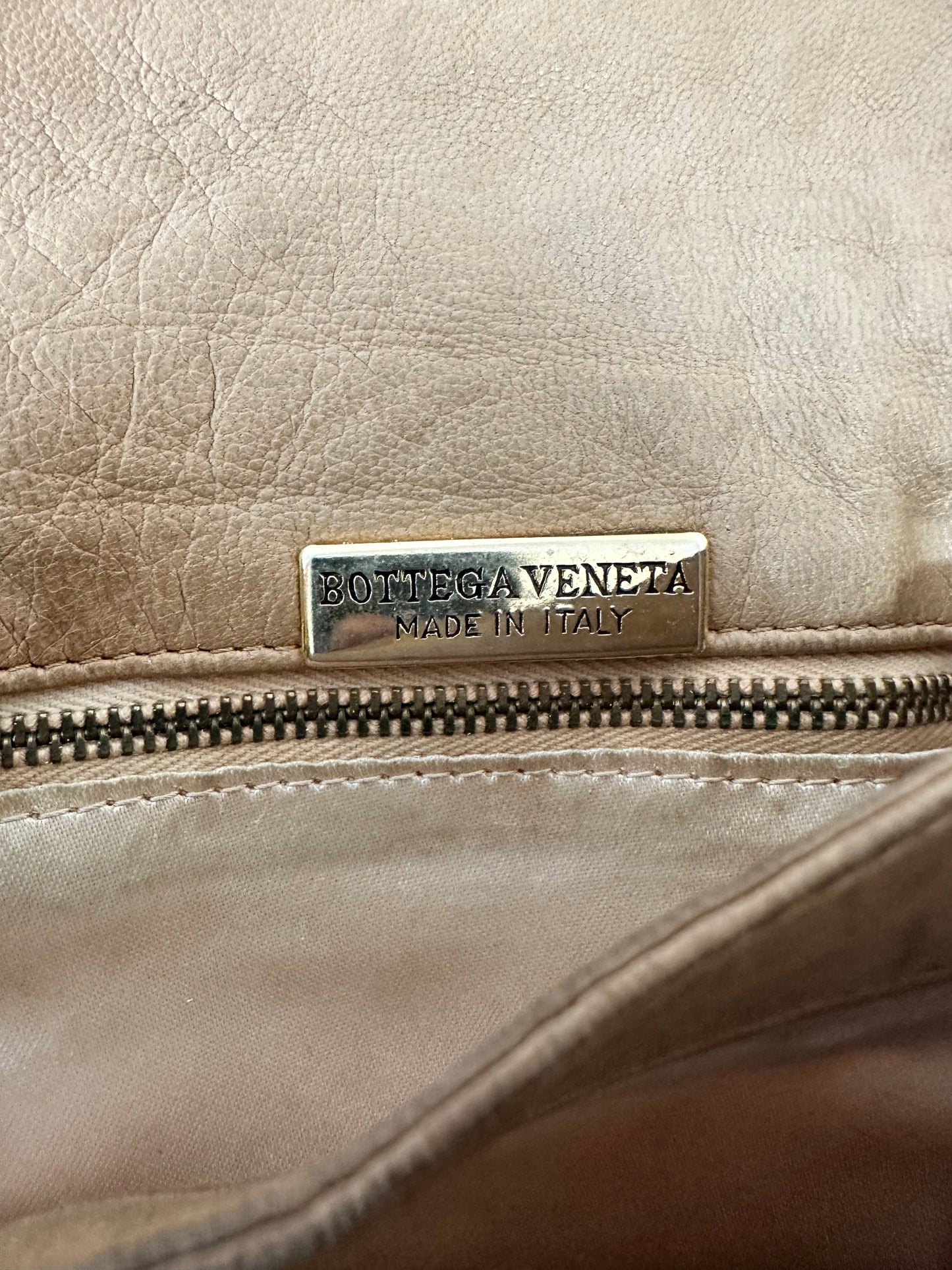 Bottega Veneta Brown Intrecciato Leather Flap Crossbody Bag