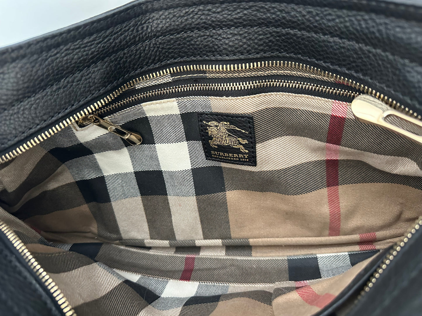 Burberry Black Leather Shoulder