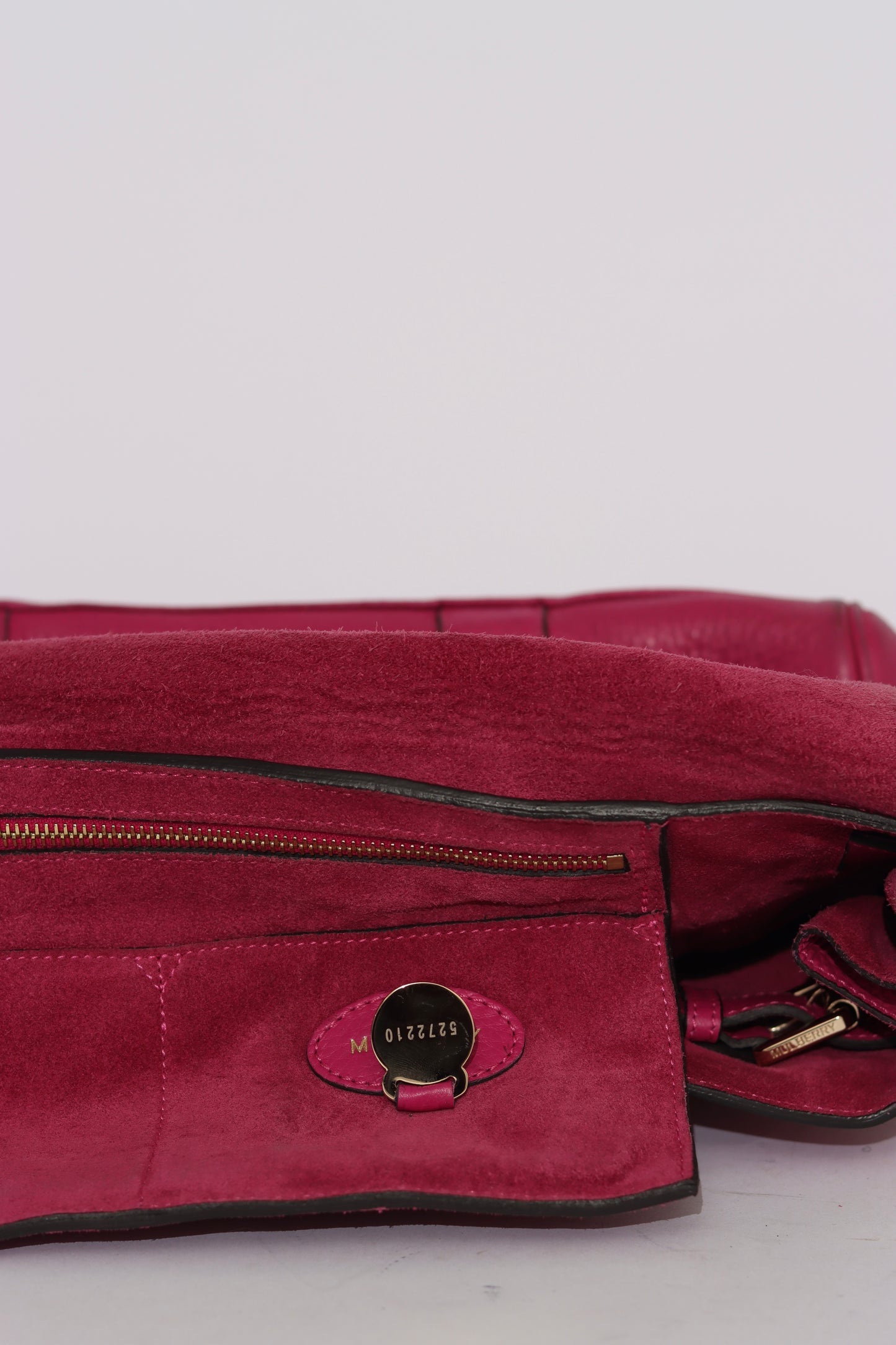 Mulberry Anthracite Pink Leather Bayswater
