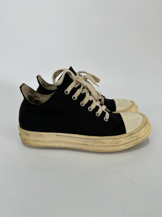 RICK OWENS Drkshdw Canvas Low Sneaker Size 37 EU
