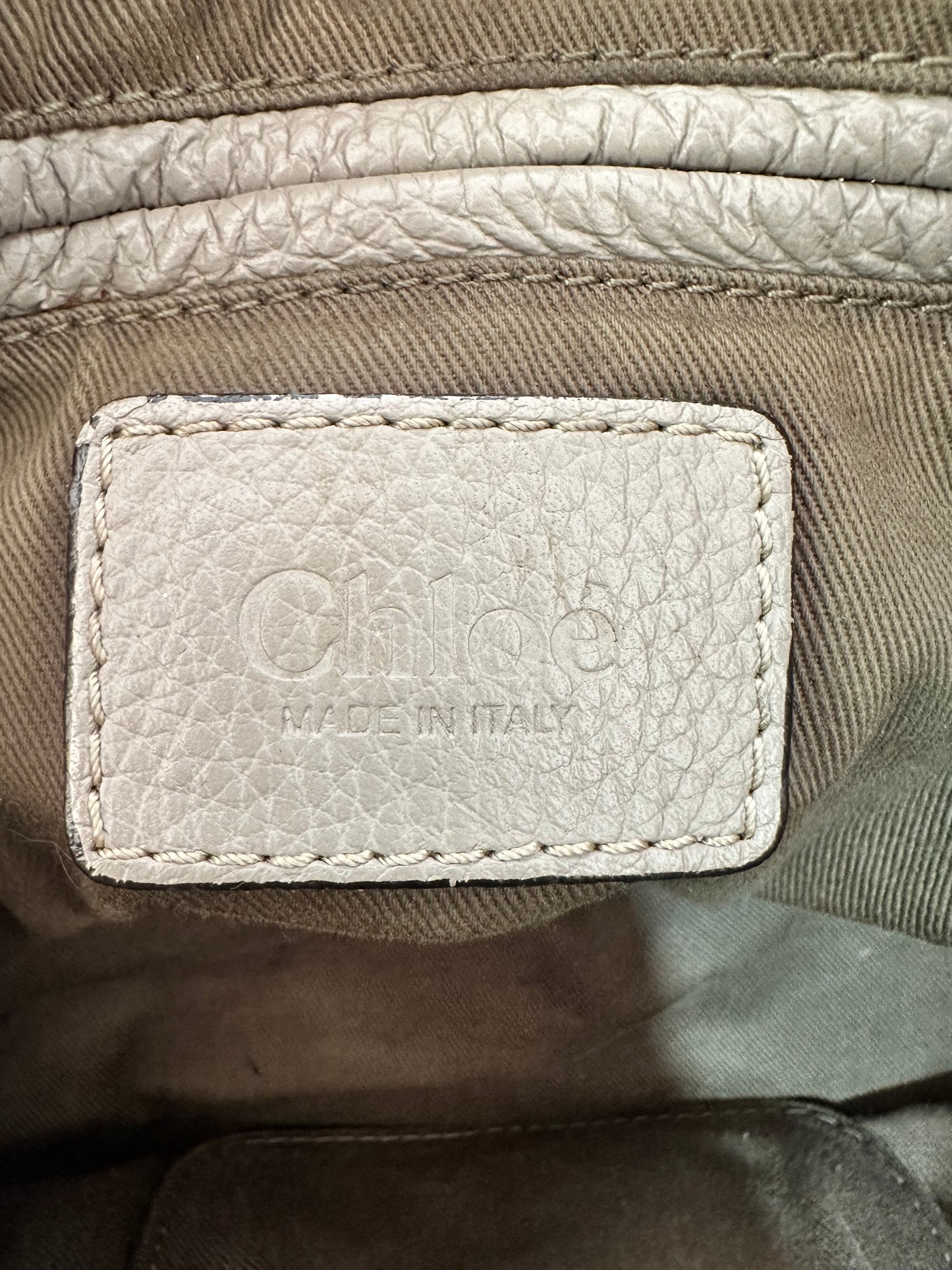 CHLOE
Calfskin Medium Marcie Saddle Shoulder Bag Motty Grey