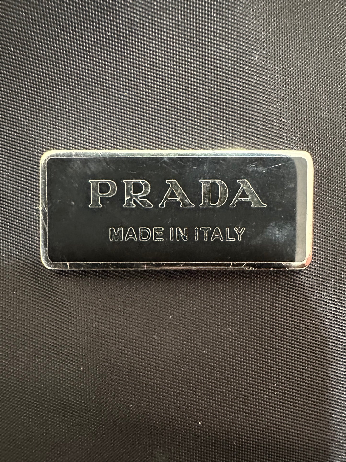 VINTAGE PRADA Nylon Black double buckle Backpack