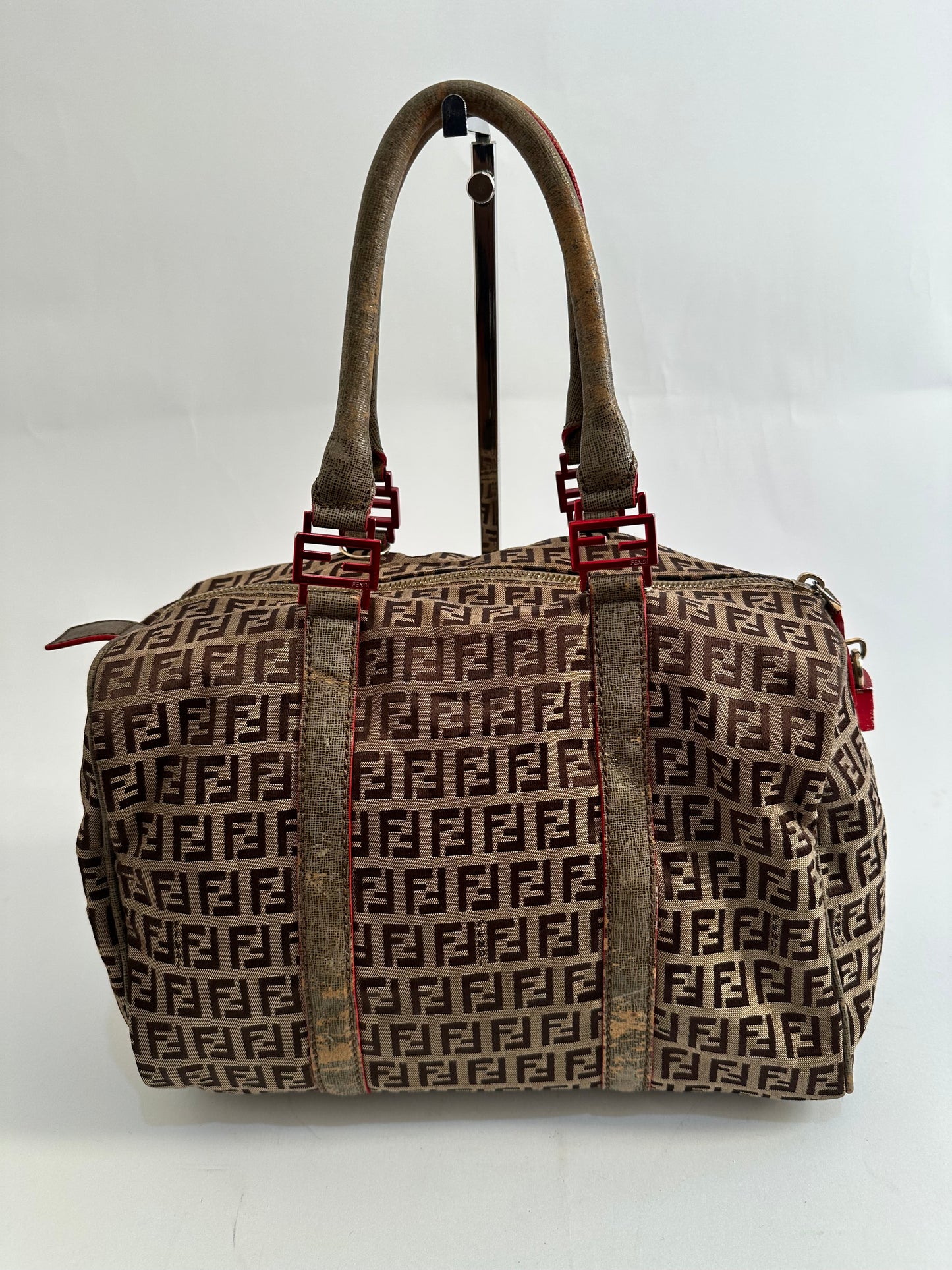 Fendi
Zucchino Handle Boston Bag