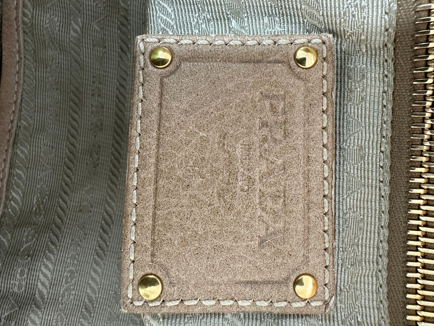 PRADA Lux Vitello Cervo Tote Bag