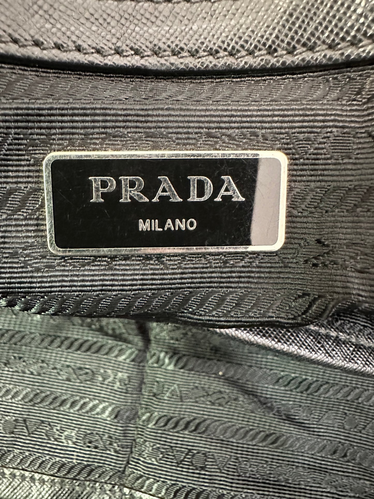 Prada Black Nylon and Saffiano Leather Briefcase
