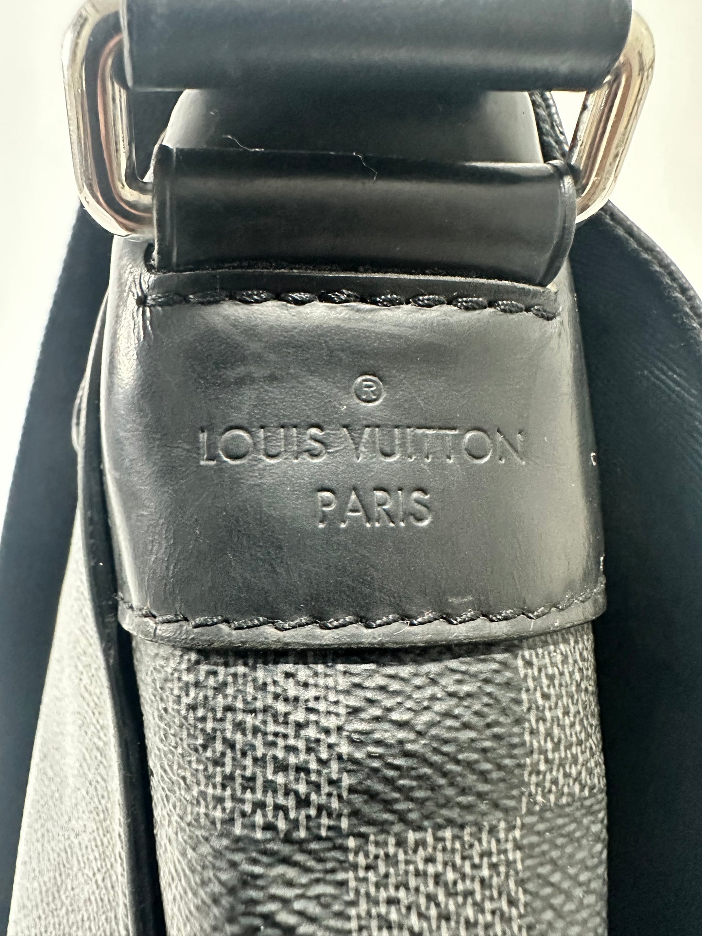 Louis Vuitton Damier Ebene Graphite Canvas District PM Bag