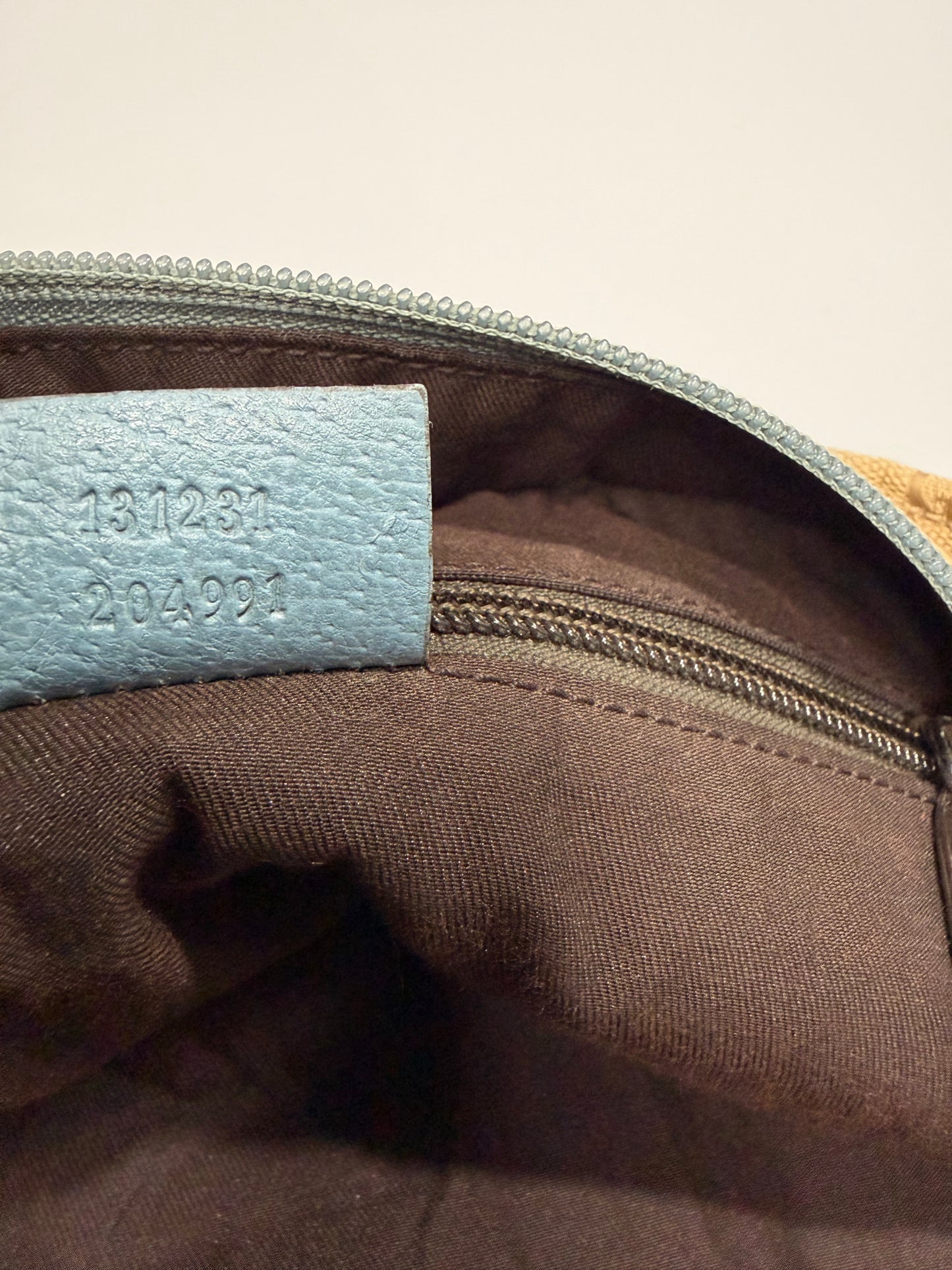 Gucci Original GG Blue Canvas Web Tote