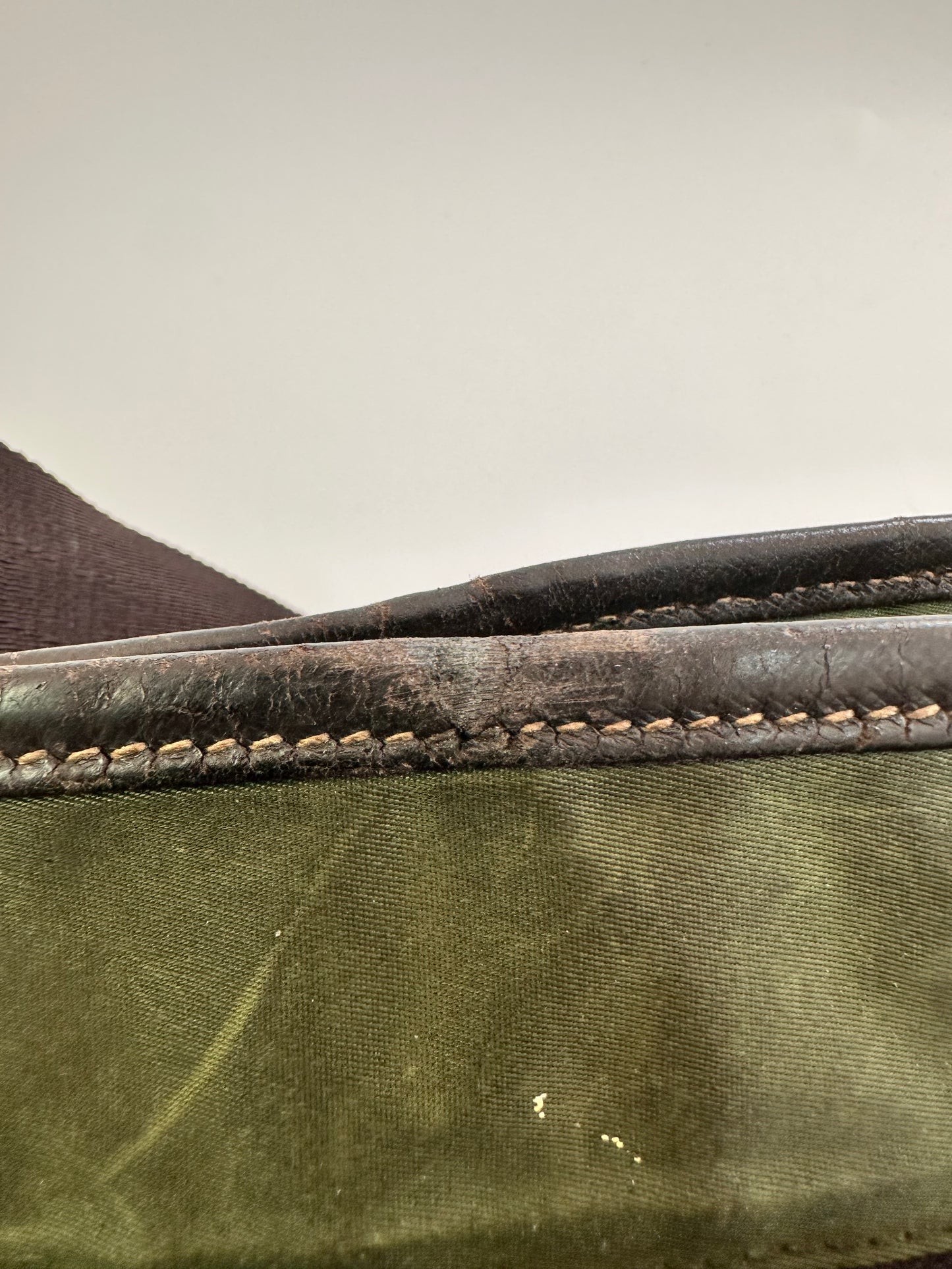 PRADA Tessuto Nylon Flat Messenger Bag Green