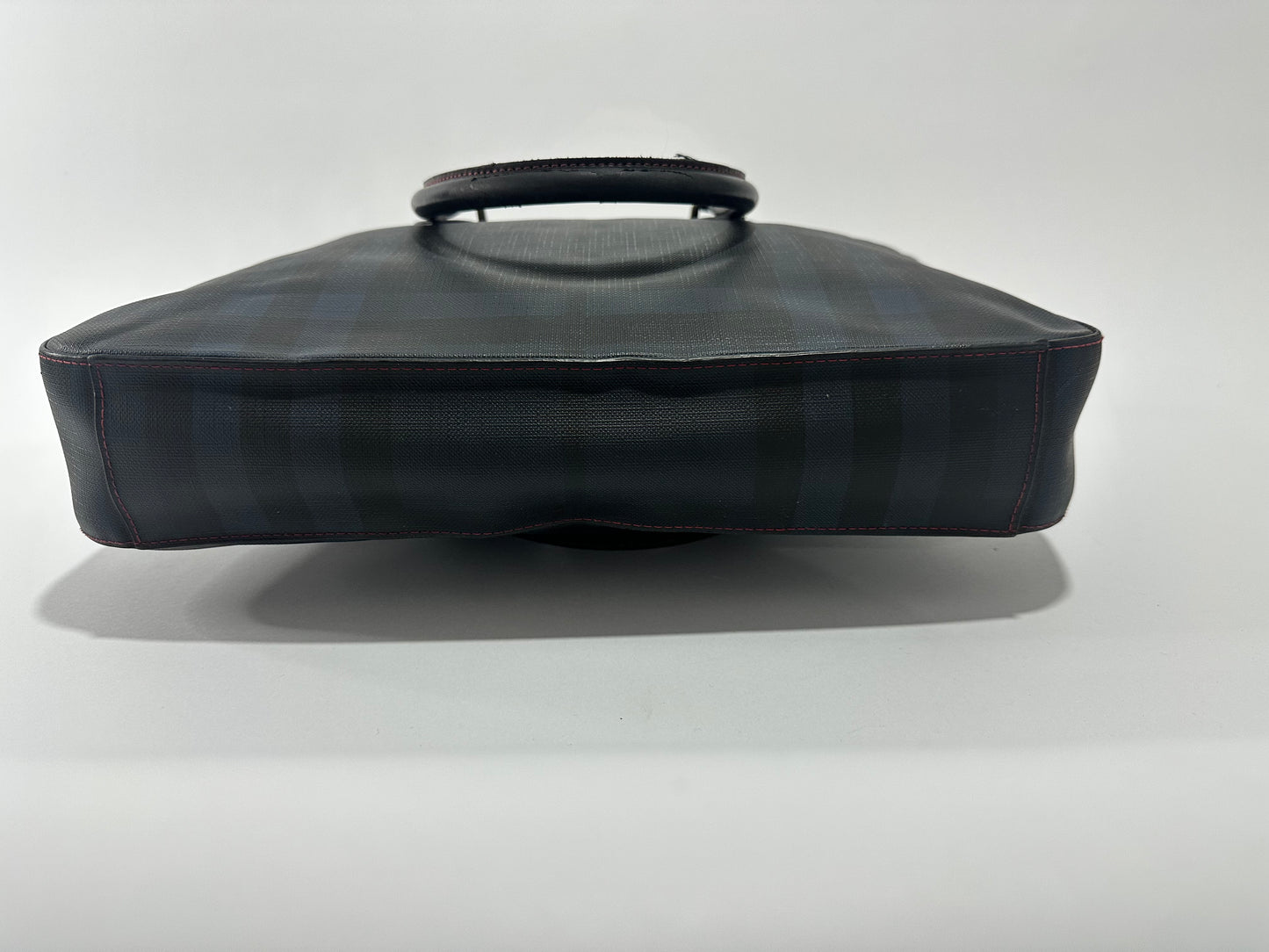 Burberry Smoked Check Coated Canvas and Leather The Barrow Briefcase Bag