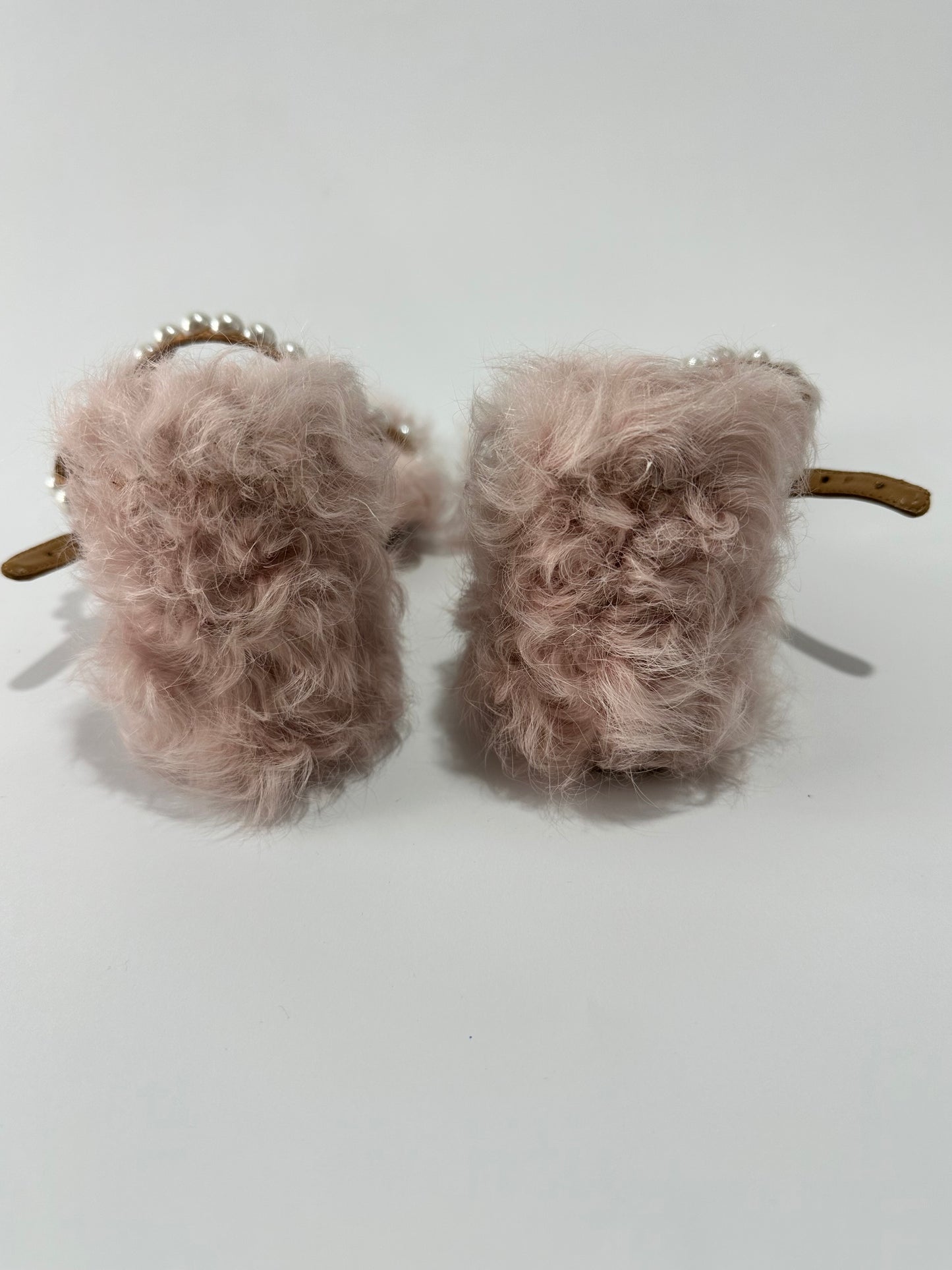 Miu Miu Fur Studded Accents Gladiator Sandals Women's Size: 36 EU/ 6 US / 3 UK