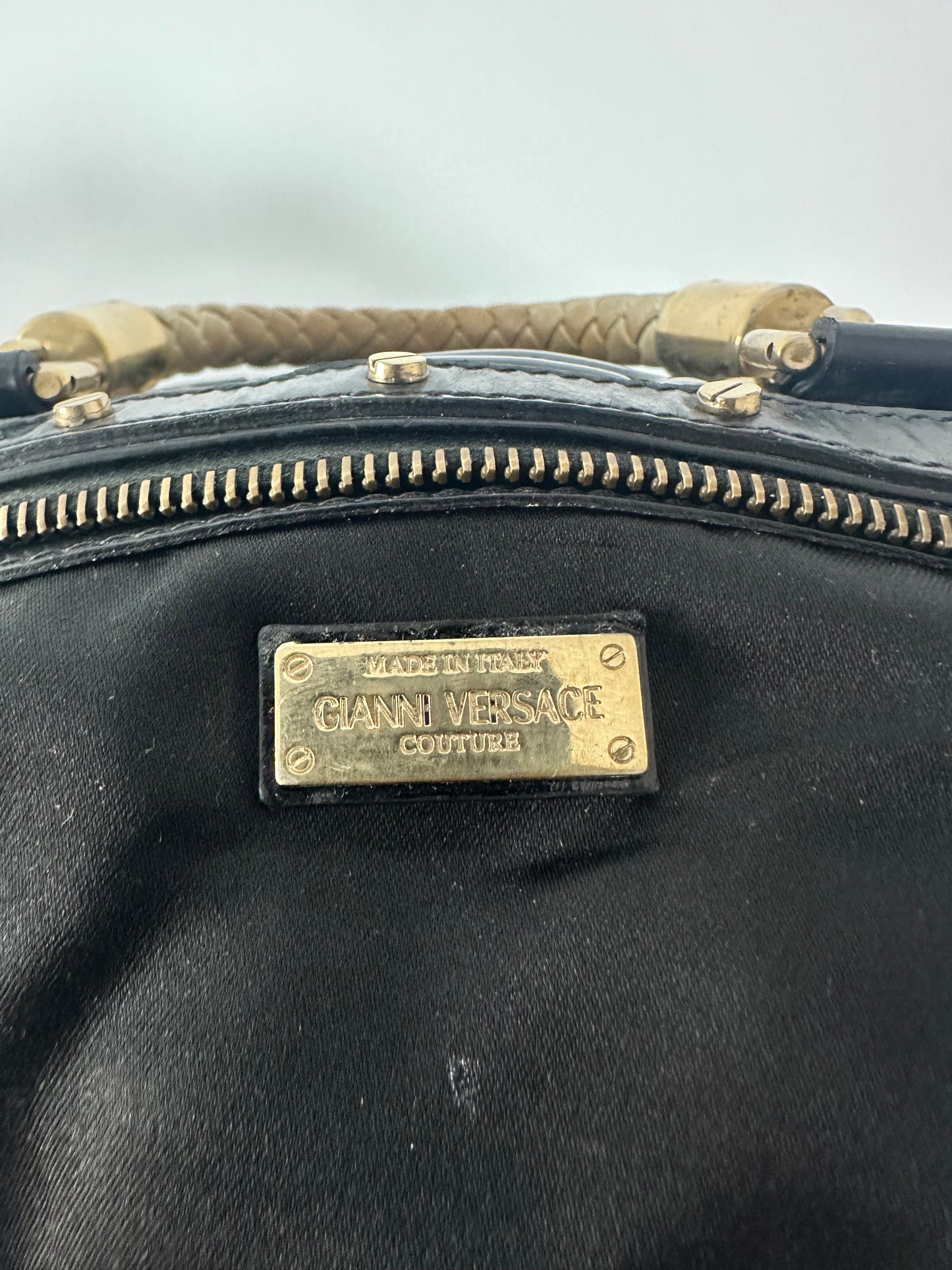Versace
Black Quilted 'Snap Out Of It' Satchel