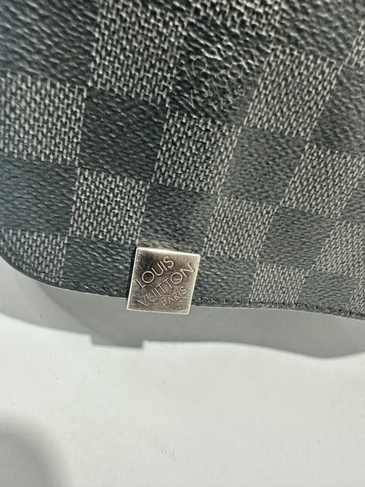 Louis Vuitton Damier Ebene Graphite Canvas District PM Bag