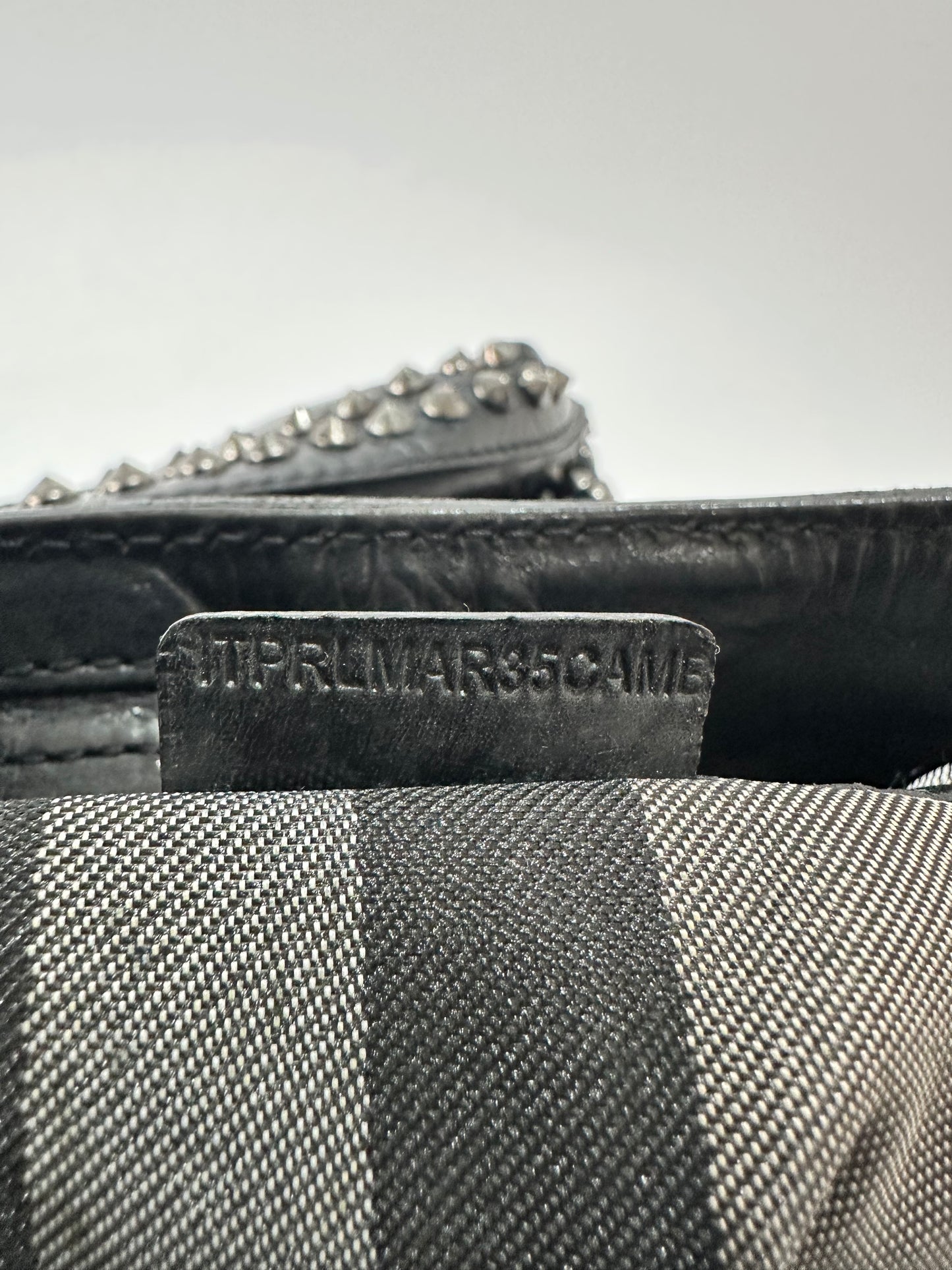 BURBERRY
Prorsum Calfskin Studded Shoulder Bag Black