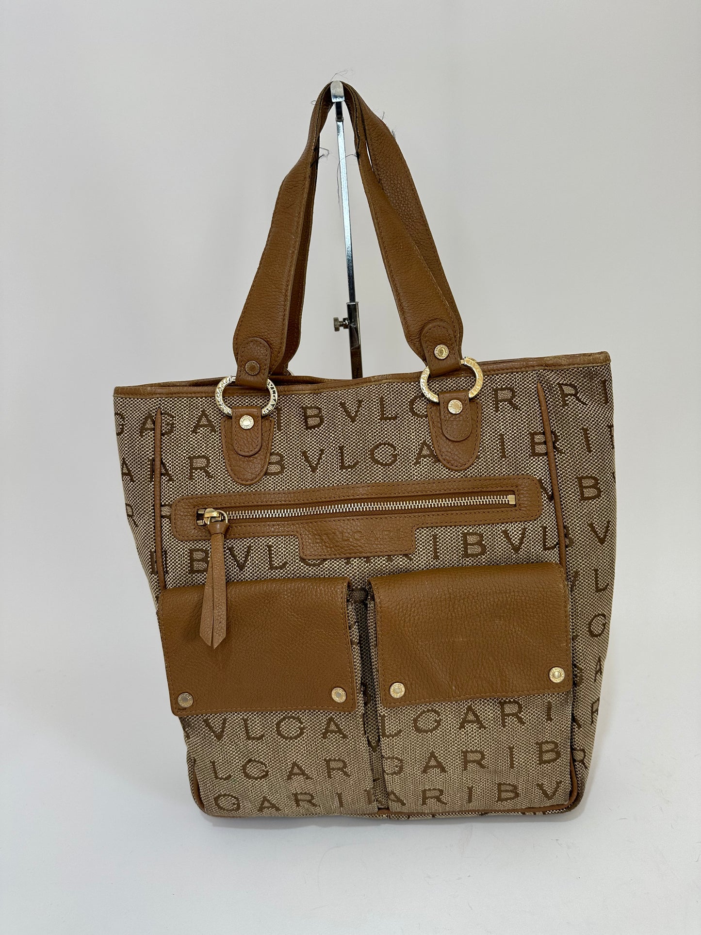 BVLGARI Becky Beige Shoulder Bag