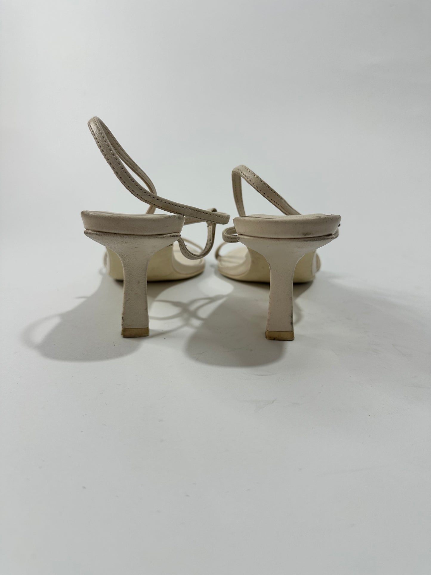 The Row White leather Bare Sandal Size 37 EU/ 7 US/ 4 UK