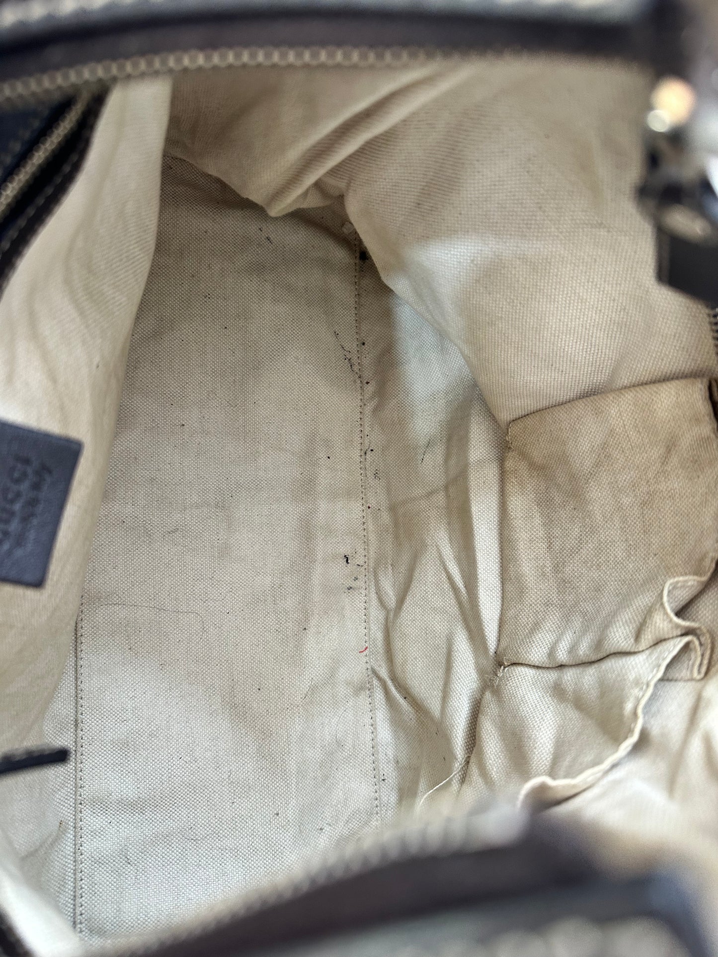 Gucci Dark Brown/Beige GG Canvas Britt Hobo