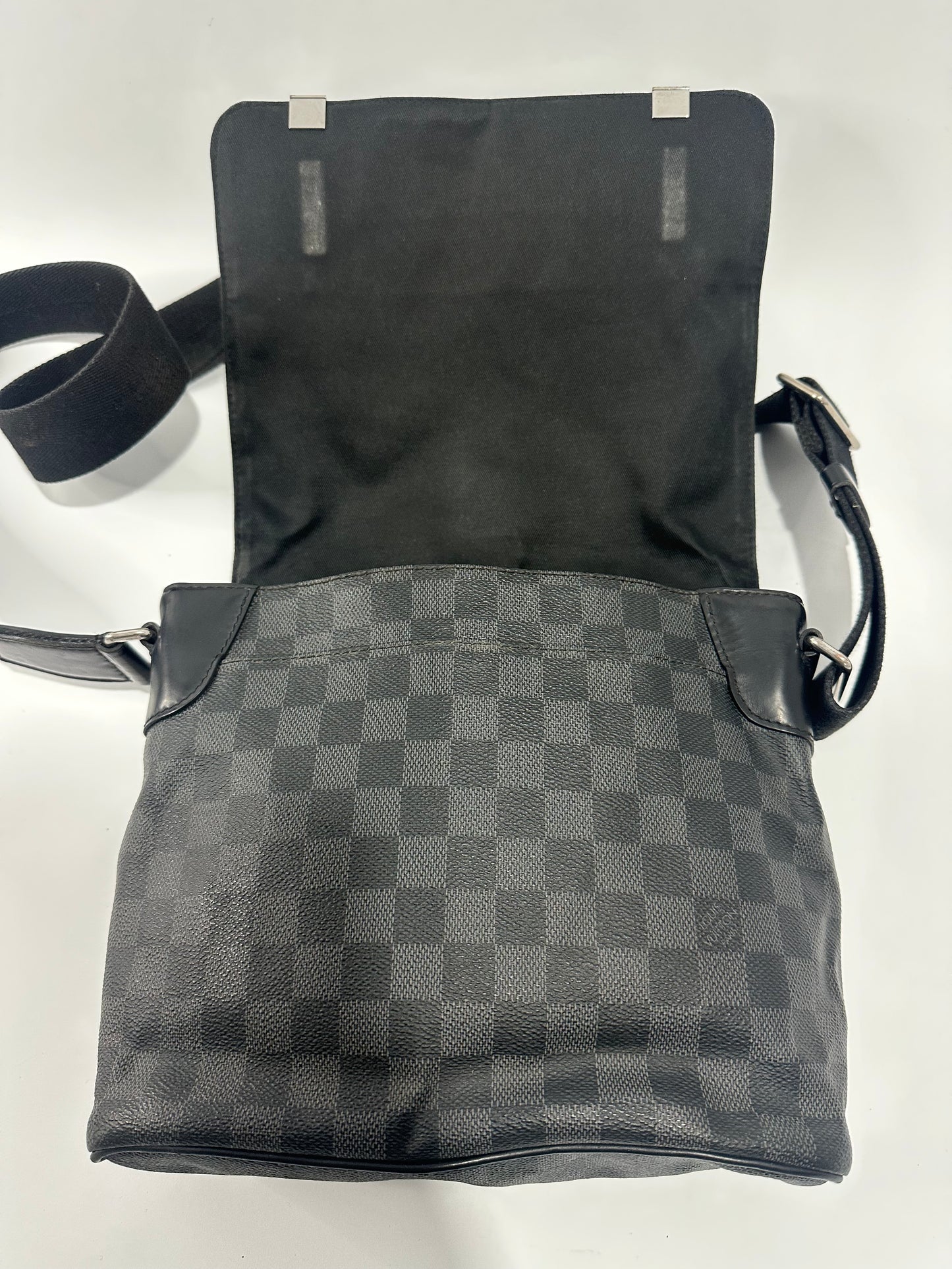 Louis Vuitton Damier Ebene Graphite Canvas District PM Bag