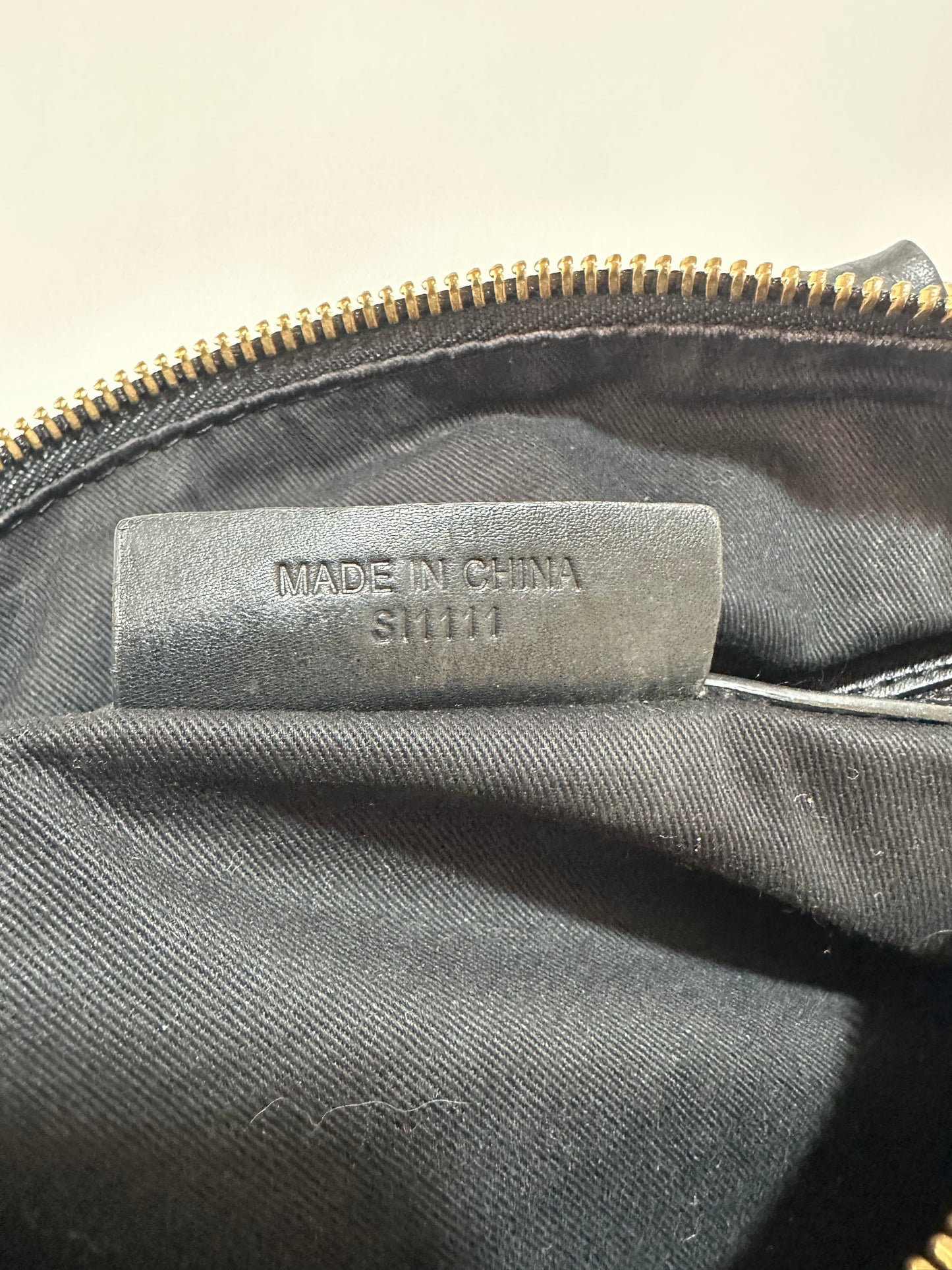 Givenchy Black Leather Zipped Detail Shoulder Bag