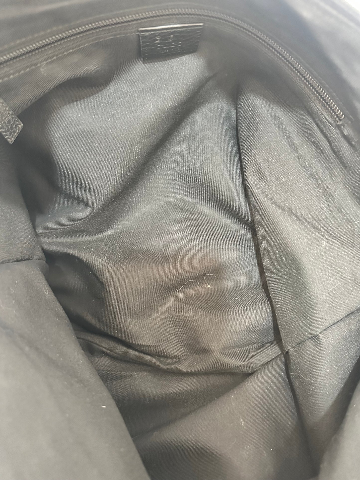 GUCCI Denim Monogram Messenger Bag Dark Brown