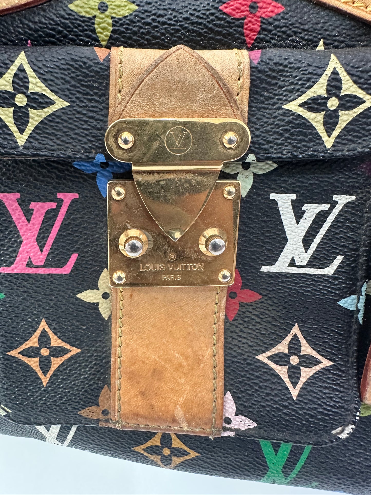 LOUIS VUITTON
Black Monogram Multicolor Speedy 30 Bag