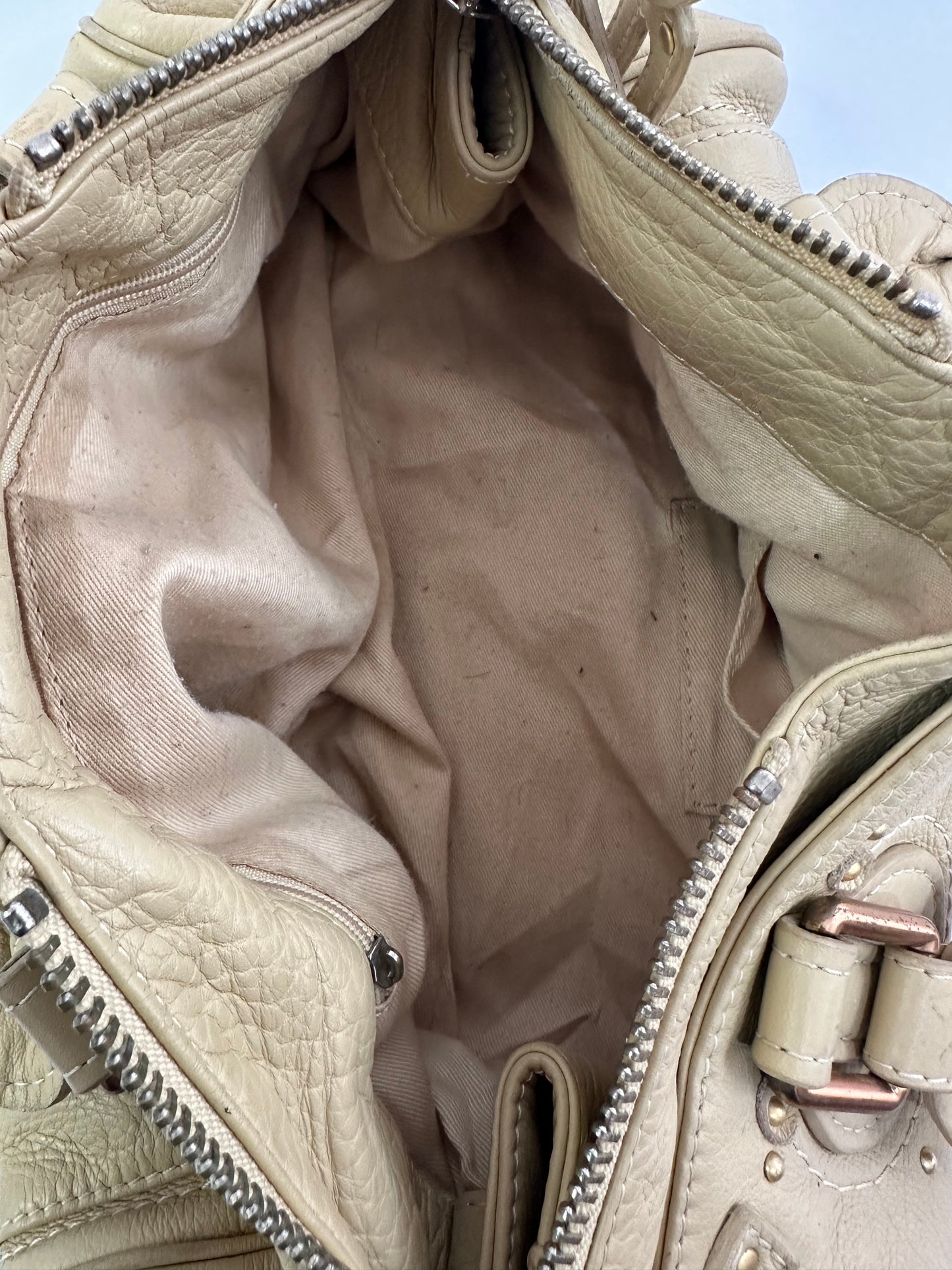 Chloe Beige Leather Medium Paddington Satchel