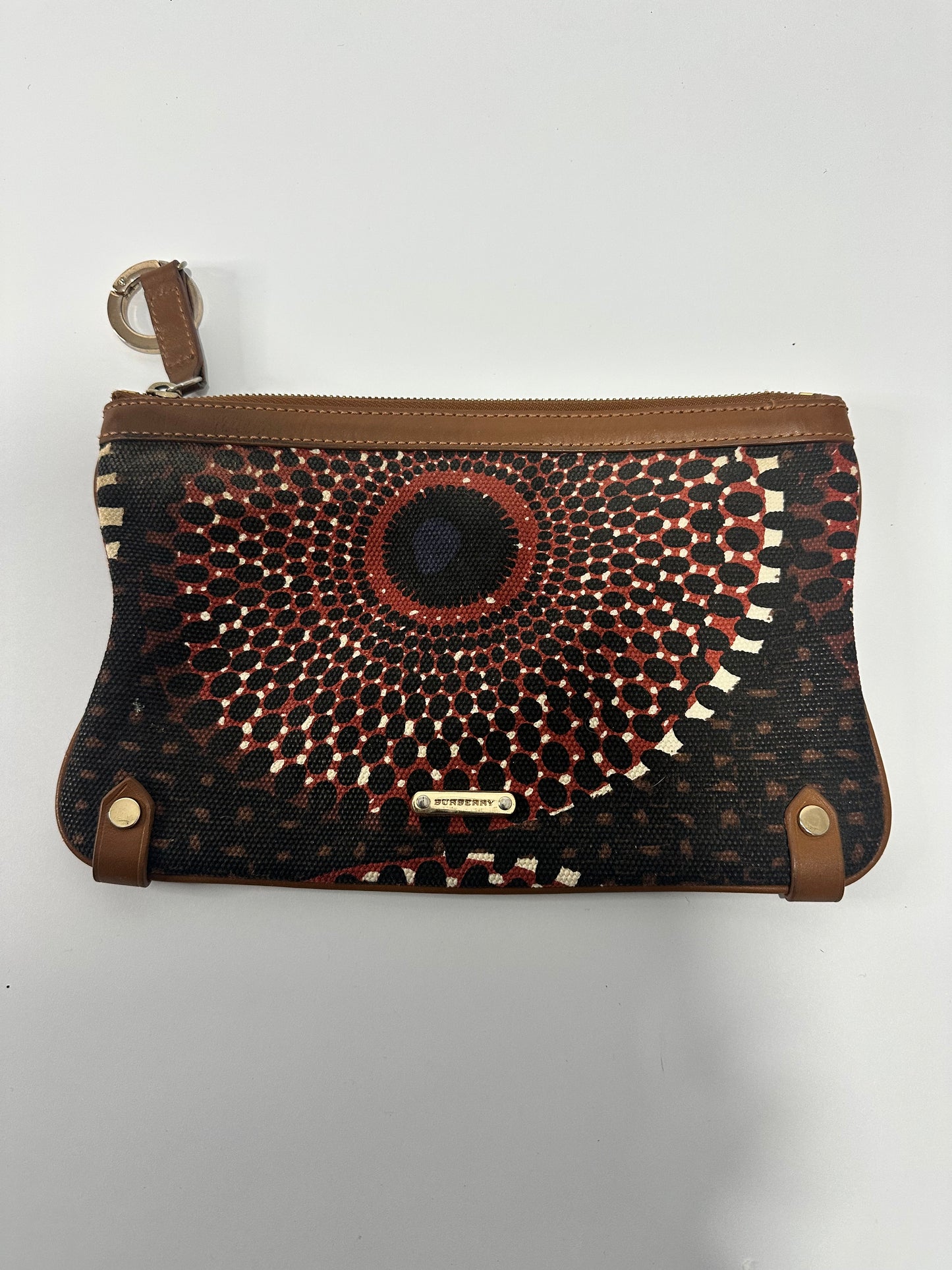 Burberry Multicolor Printed Canvas Clutch