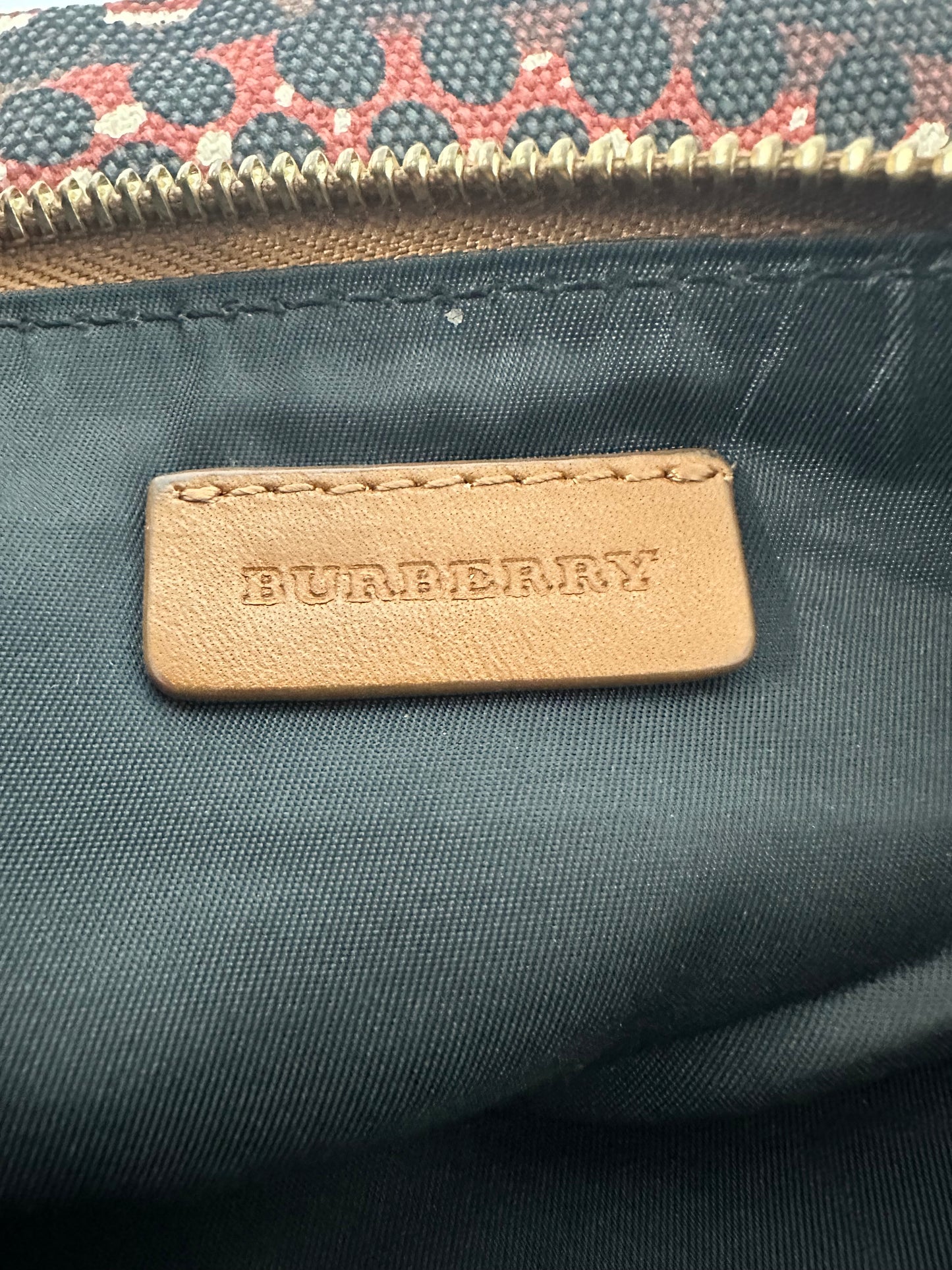 Burberry Multicolor Printed Canvas Clutch