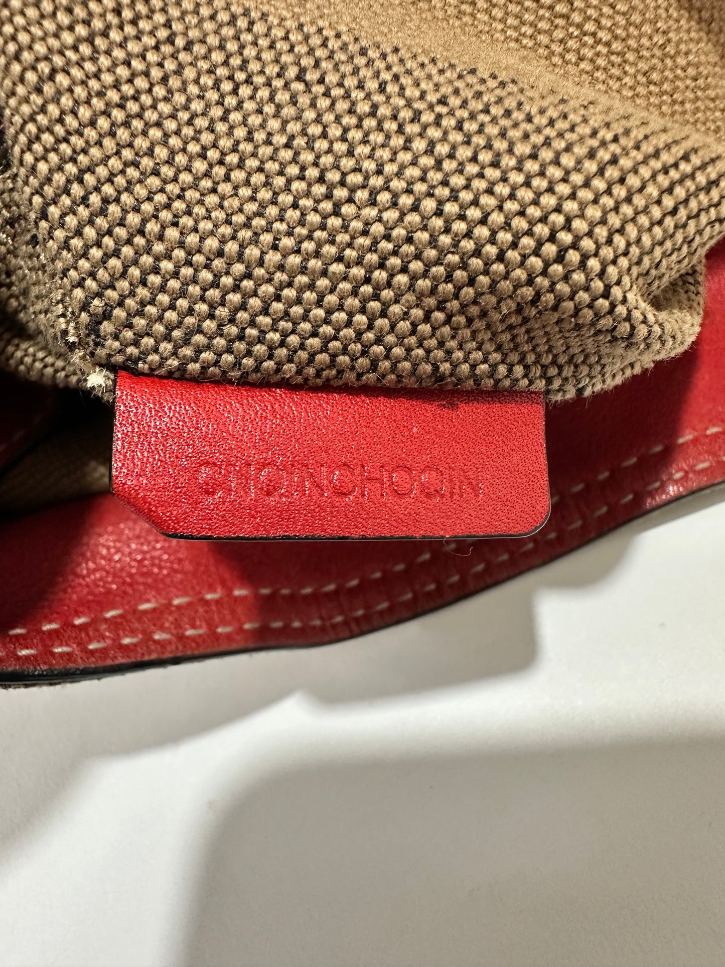 BURBERRY Canvas Mega Check Medium Ashby Hobo Saddle