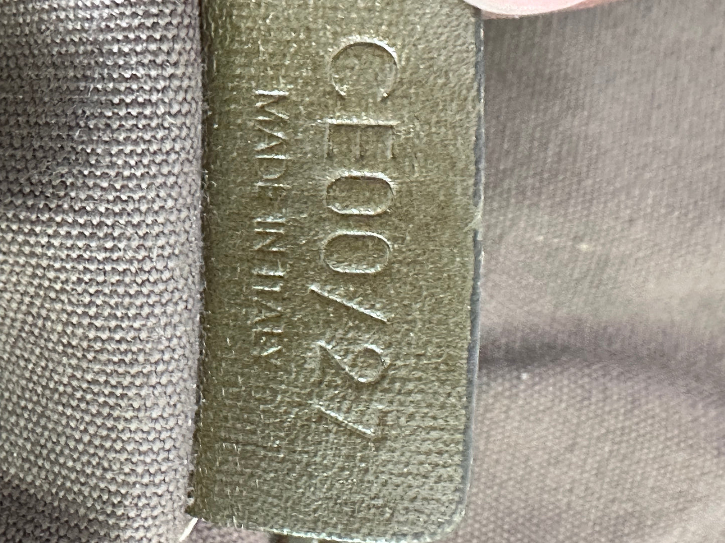 CELINE green Macadam Canvas and Leather Vintage Messenger Bag
