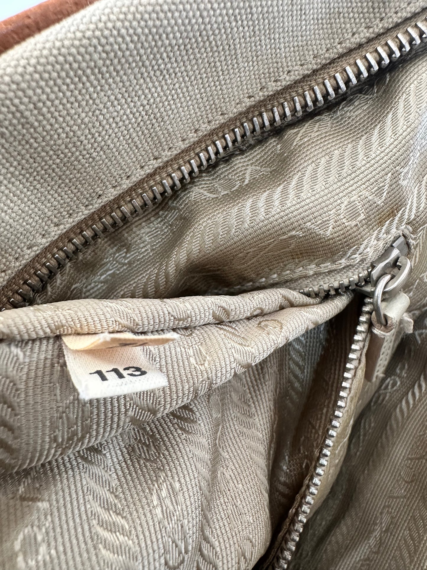 Prada
Vintage Cinghiale-Trimmed Canapa Mini Bag
