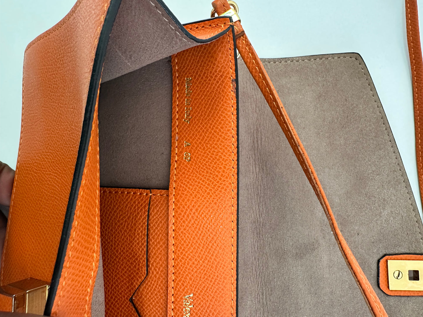 VALEXTRA
Iside Havana Saffiano Clutch