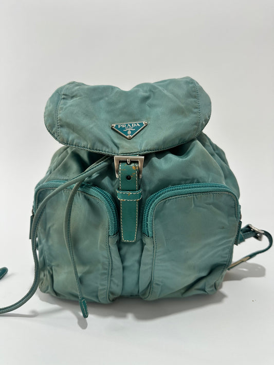 PRADA Nylon Vela Backpack Blue