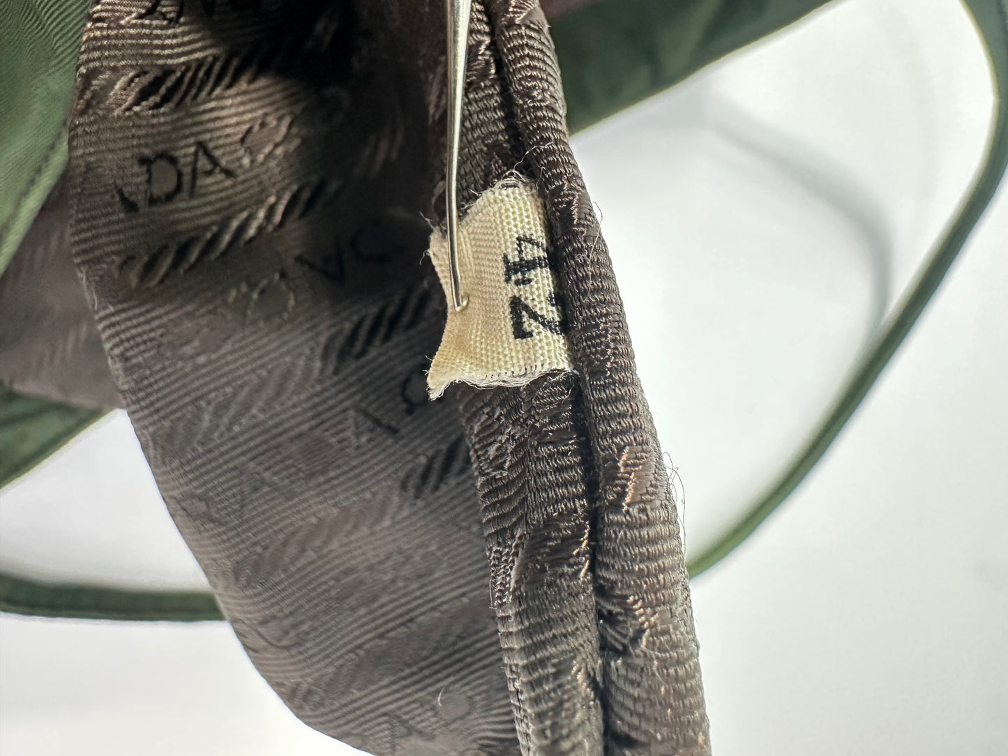 Prada Green Nylon Tote Bag