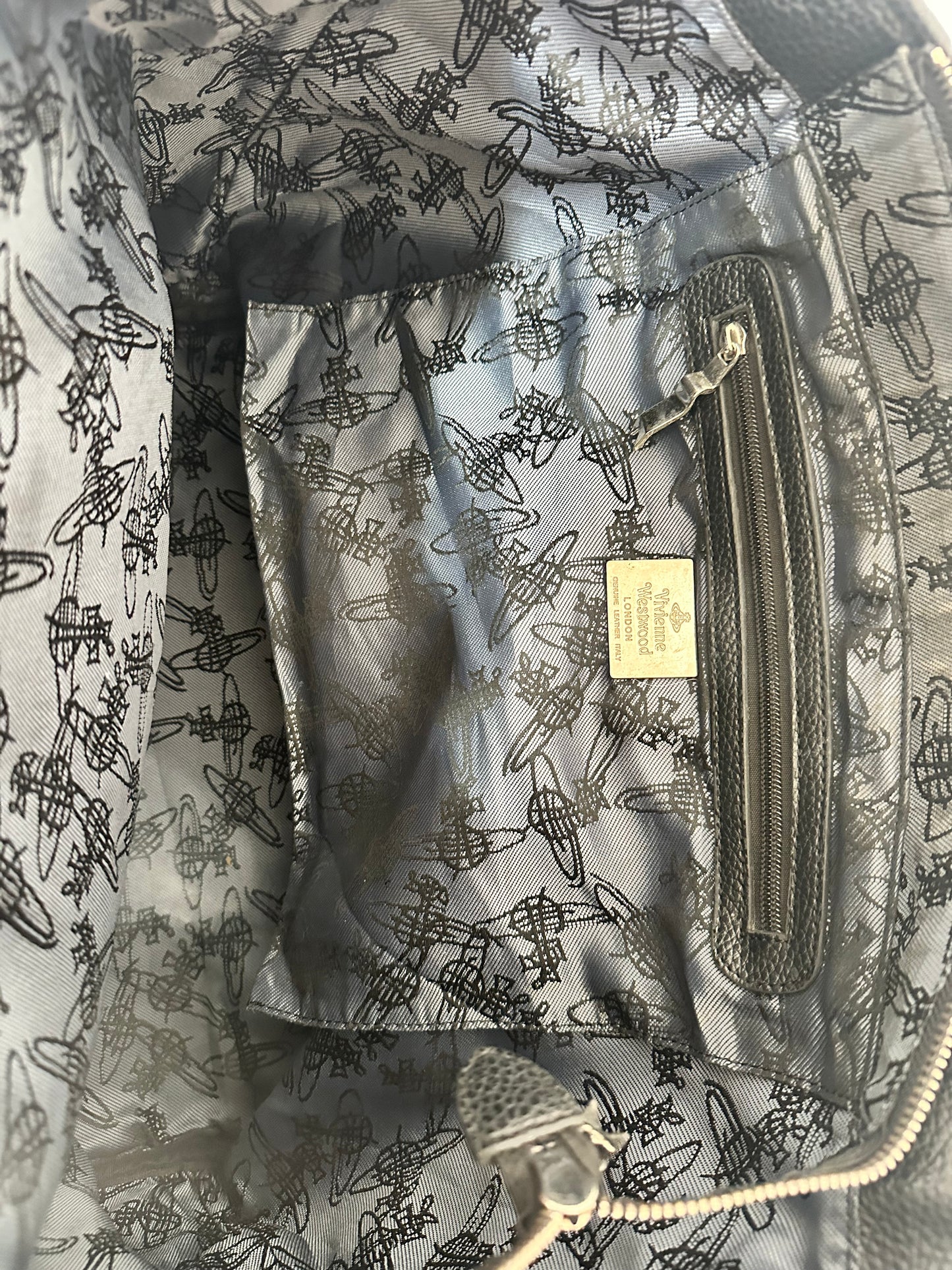 VIVIENNE WESTWOOD Black Leather Tote