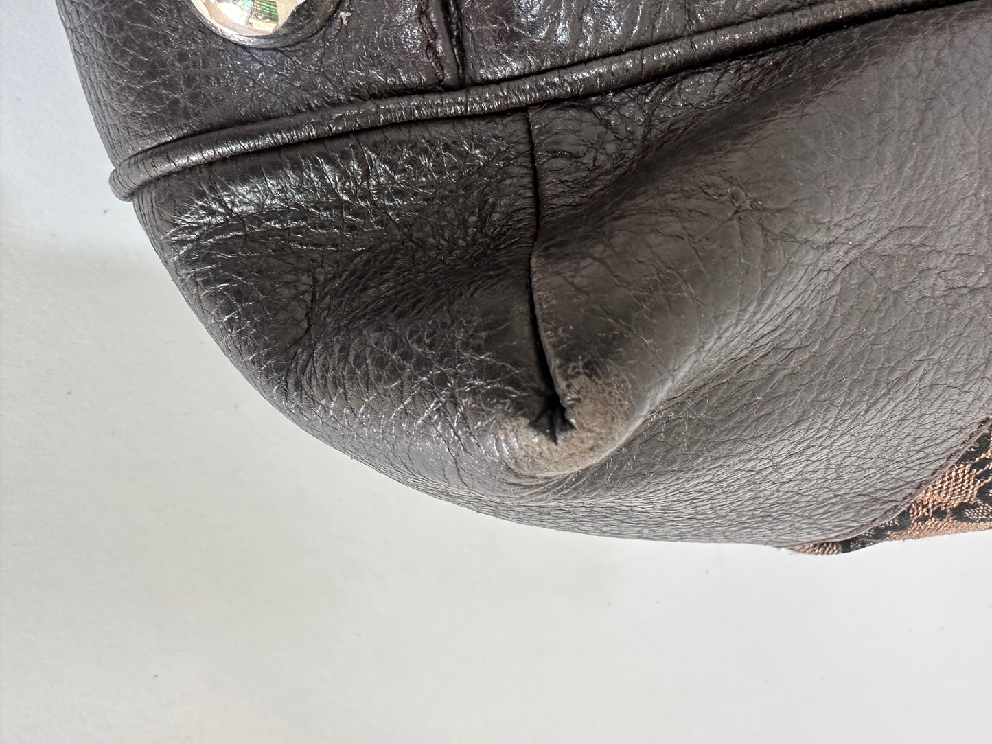 GUCCI GG Denim Full Moon Tote