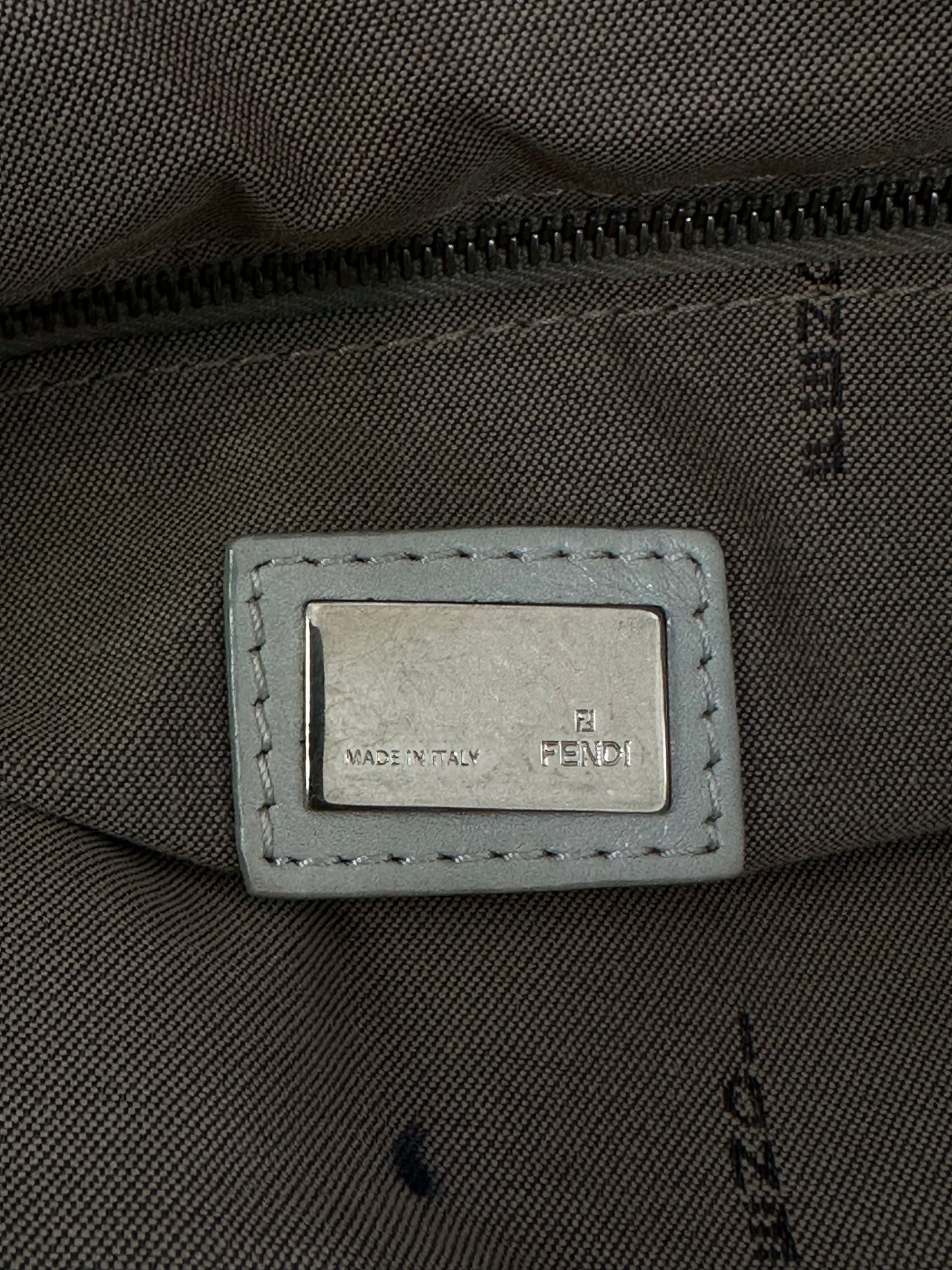 Fendi Beige Leather Twins Shopper Tote