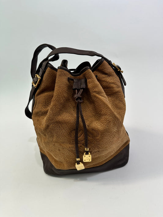 Vintage Loewe Crinkled Leather
Bucket Bag