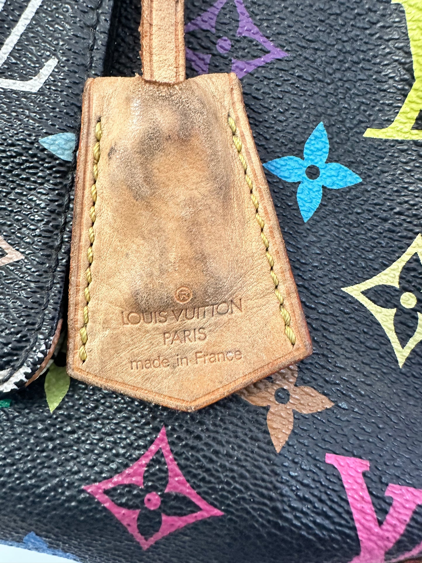 LOUIS VUITTON
Black Monogram Multicolor Speedy 30 Bag