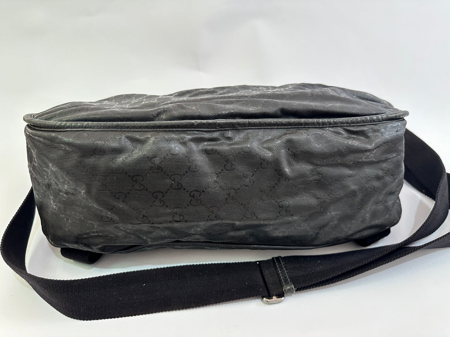 Gucci Double Buckle Messenger Bag GG Imprime Large