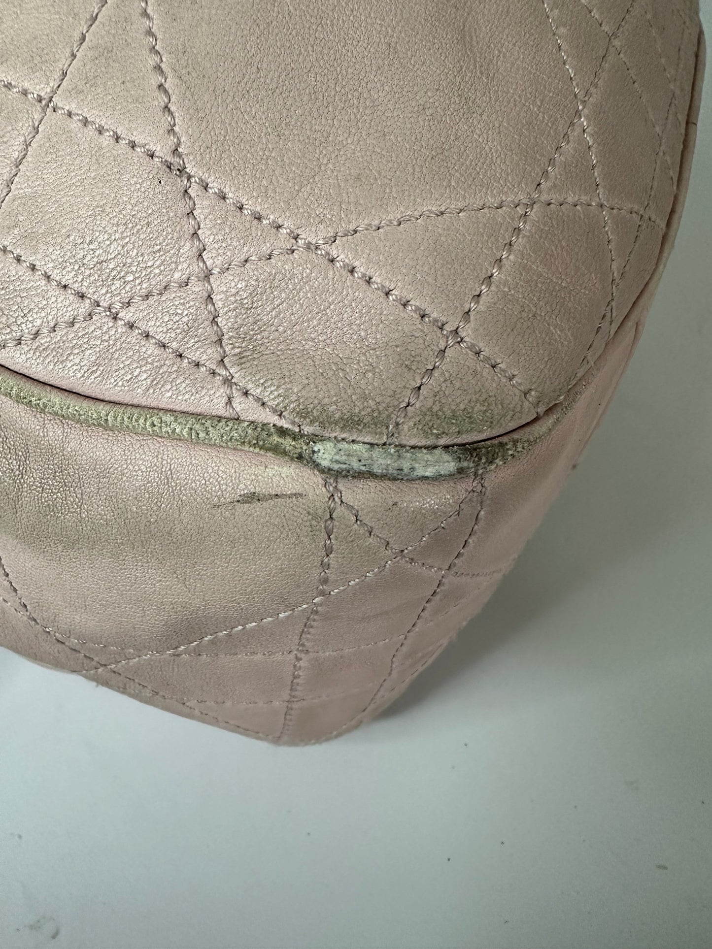 Dior Cannage Quilted Leather Drawstring Bucket Bag