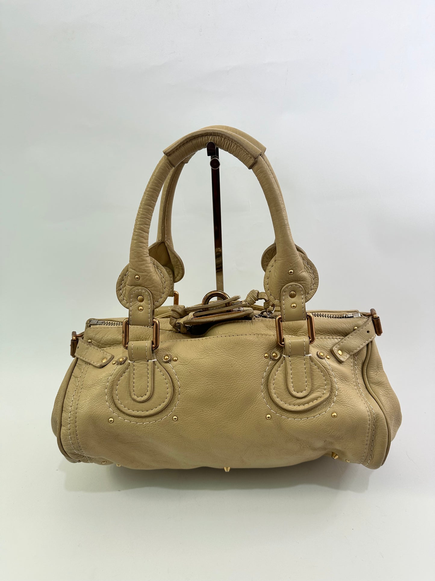 Chloe Beige Leather Medium Paddington Satchel