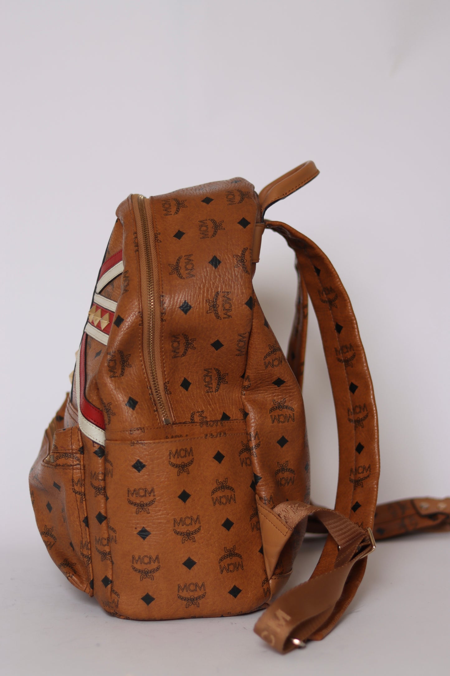 MCM
Visetos Studded Medium Stark London Olympic Backpack Cognac