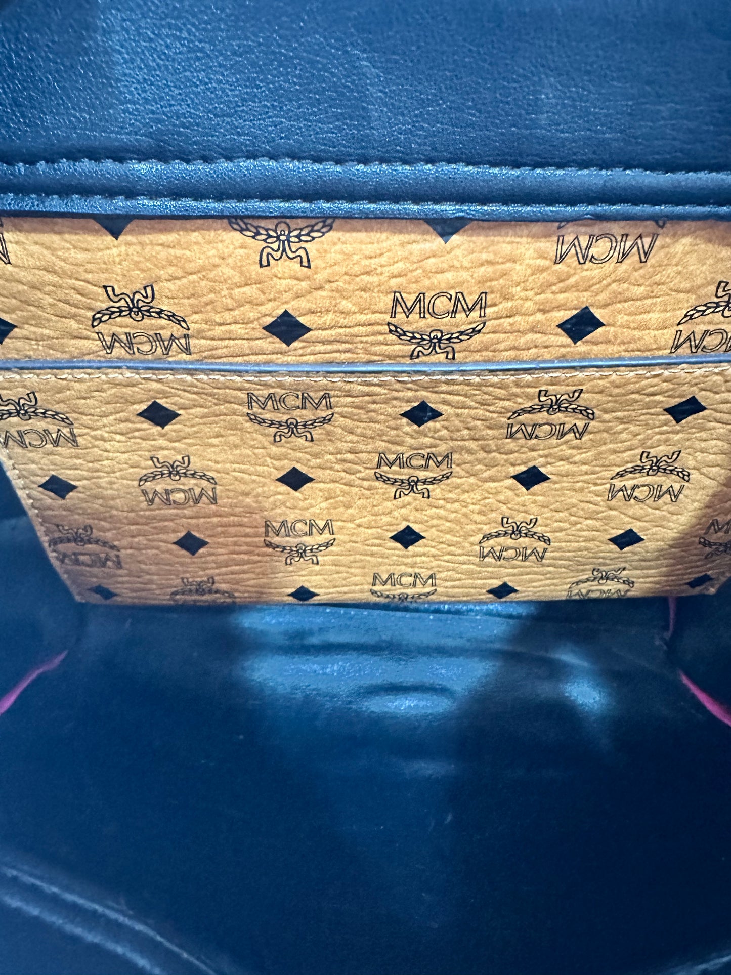 MCM
Visetos Diamond Printed Small Tote Cognac