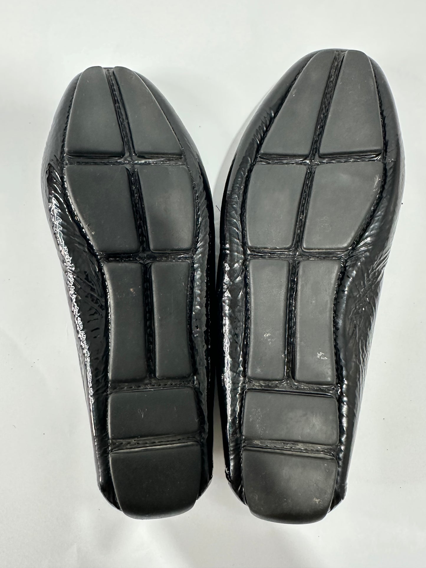 Prada Black Patent Leather Slip on Loafers Size 36.5 EU/ 6.5 US/ 3.5 UK