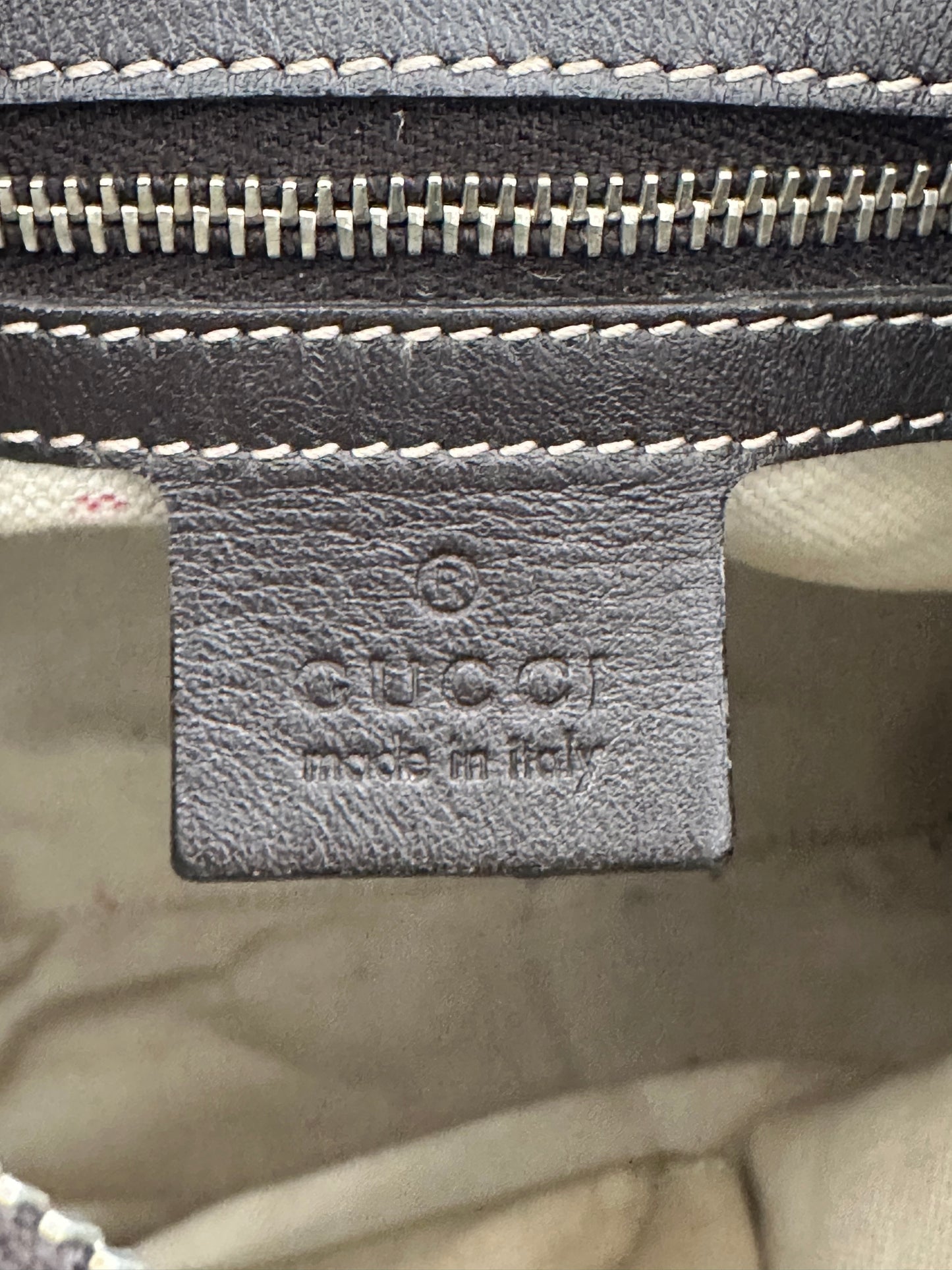 Gucci Dark Brown/Beige GG Canvas Britt Hobo