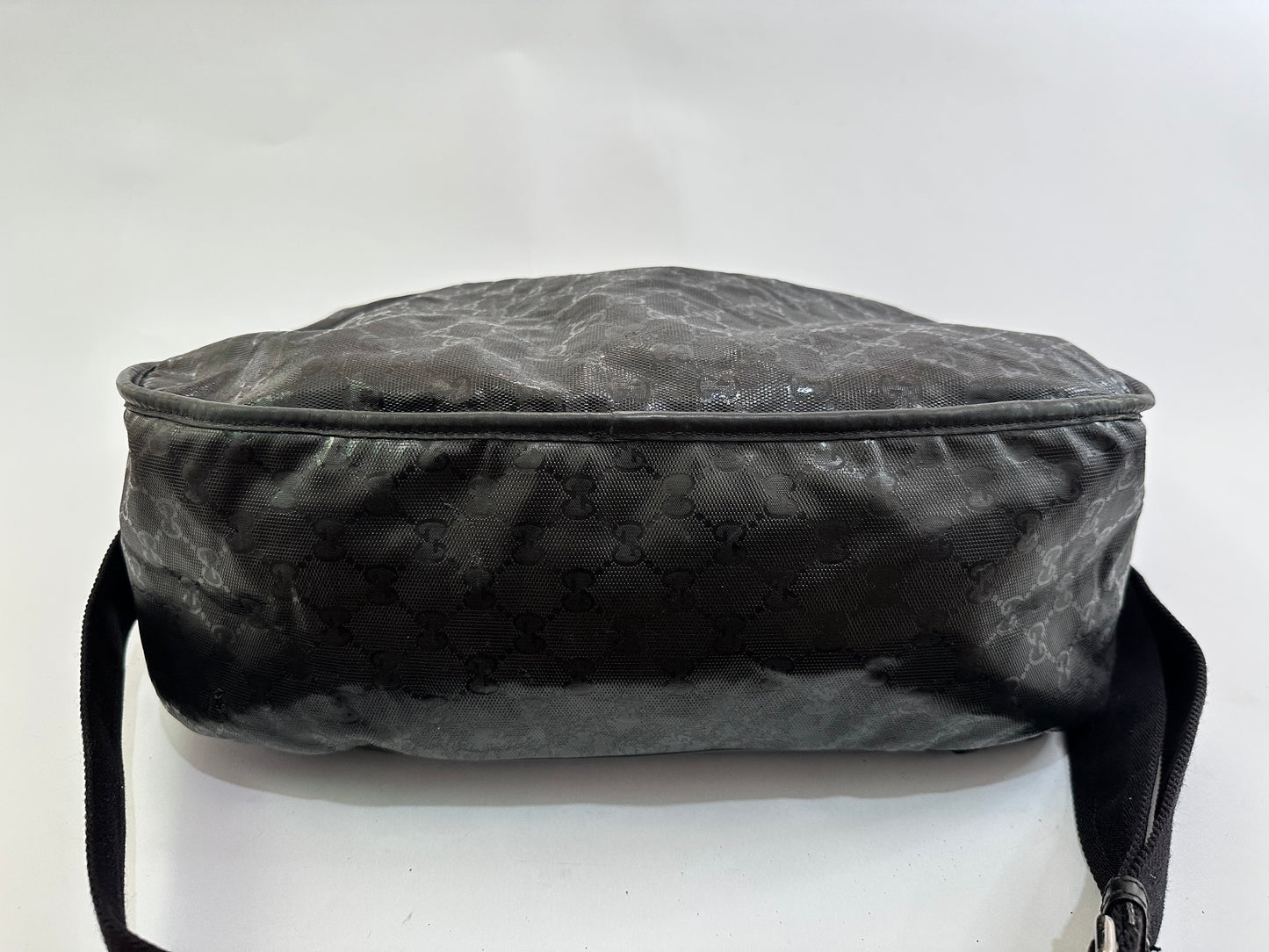 Gucci Double Buckle Messenger Bag GG Imprime Large