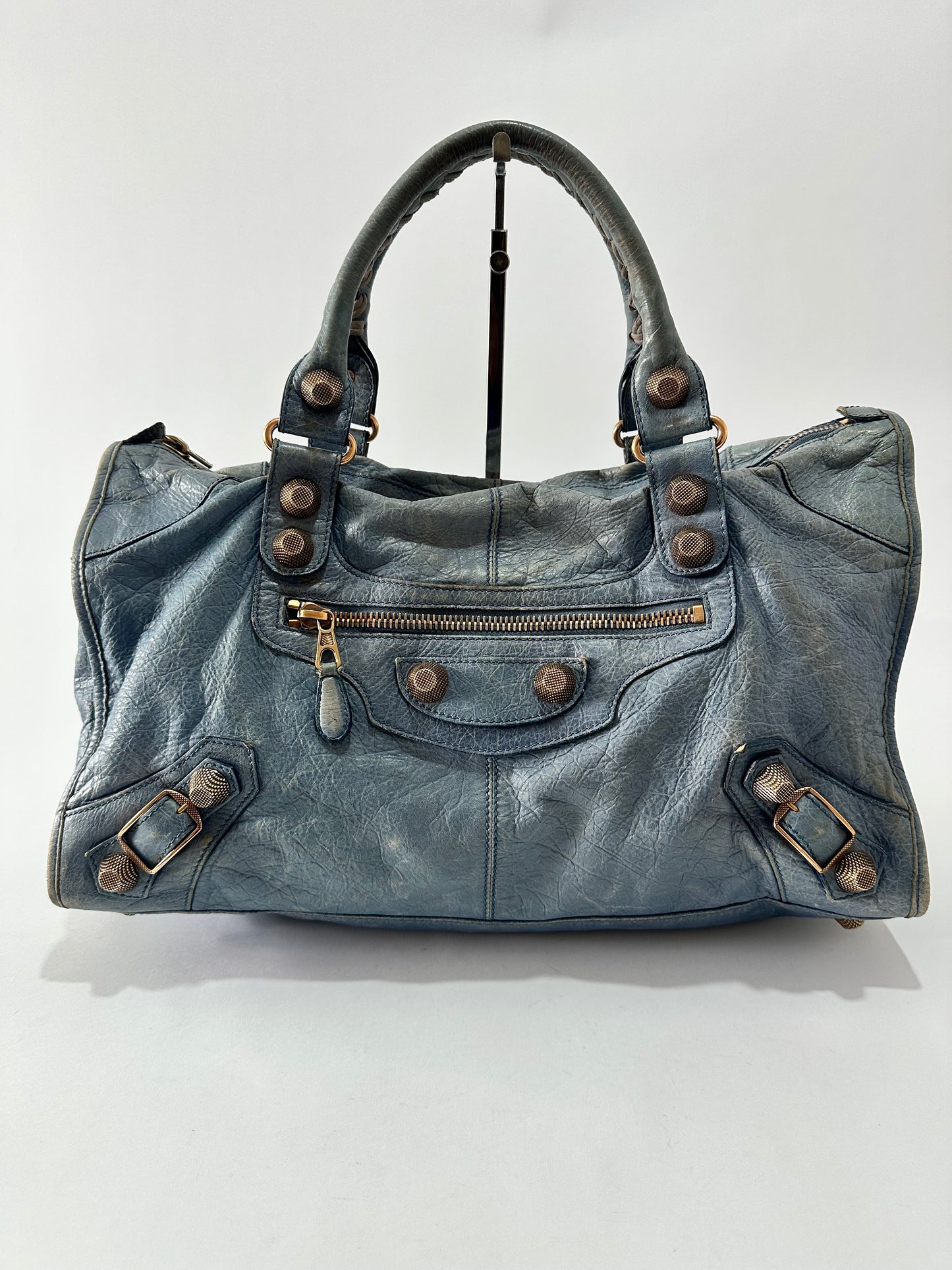 BALENCIAGA
Anthracite Lambskin Leather Giant 21 Rose Gold Work Bag
