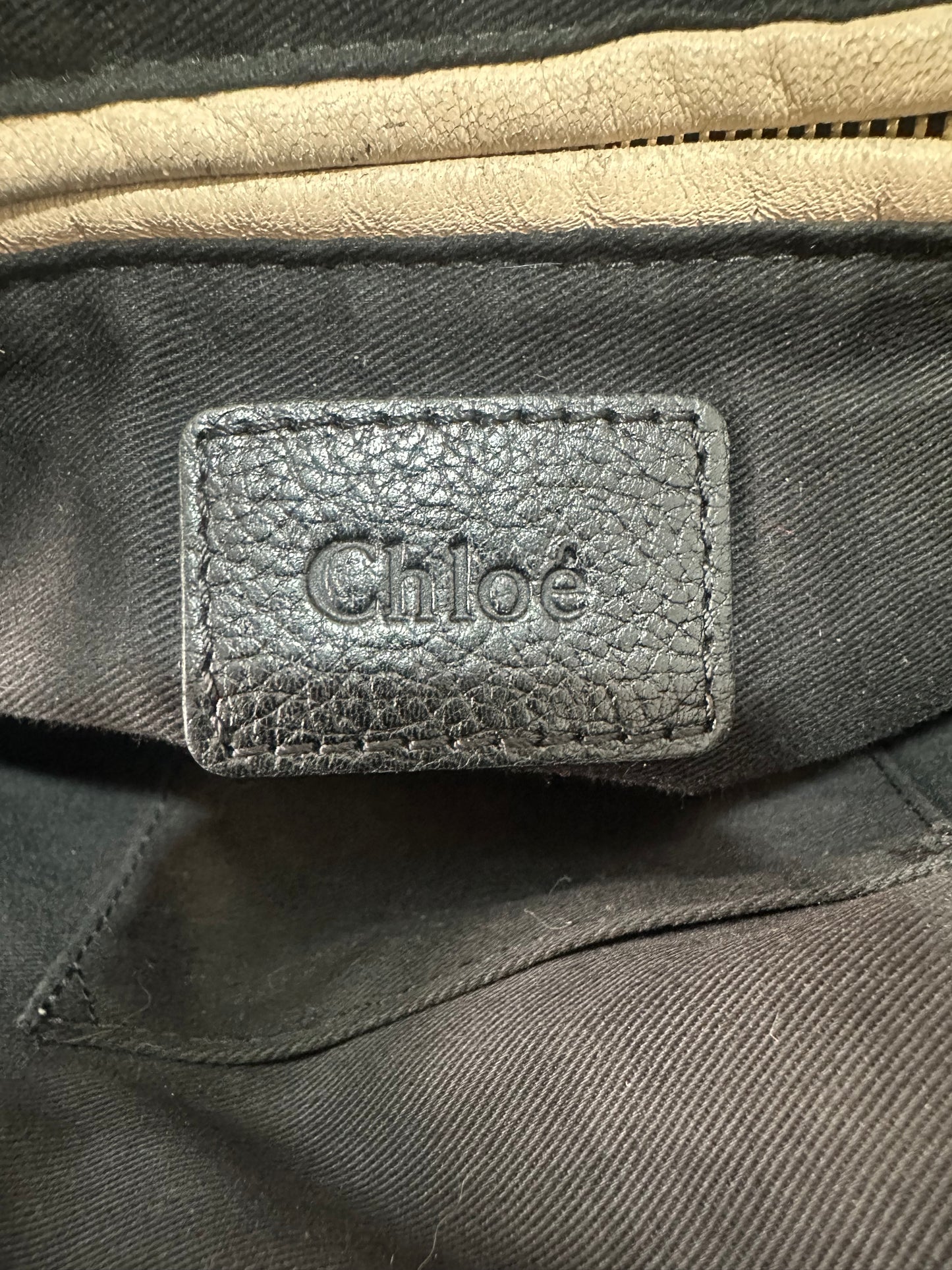 Chloe Black Leather Medium Paraty Shoulder Bag