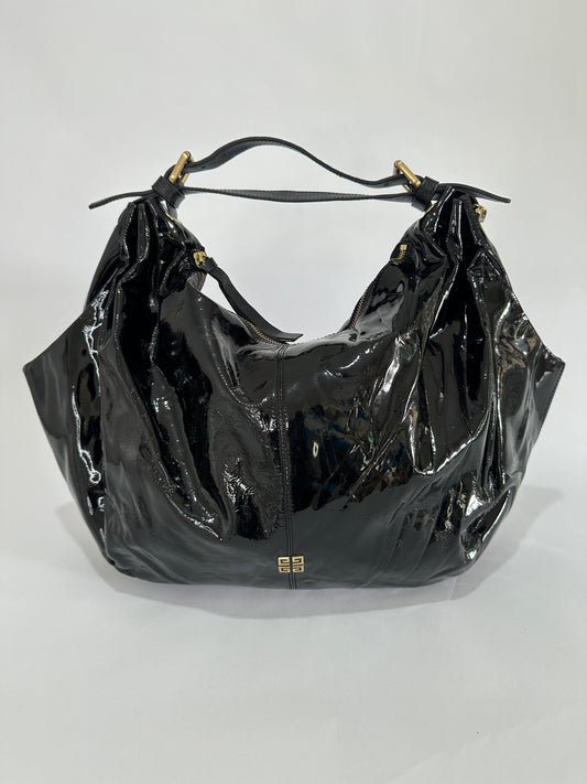 Givenchy Black Patent Leather Hobo