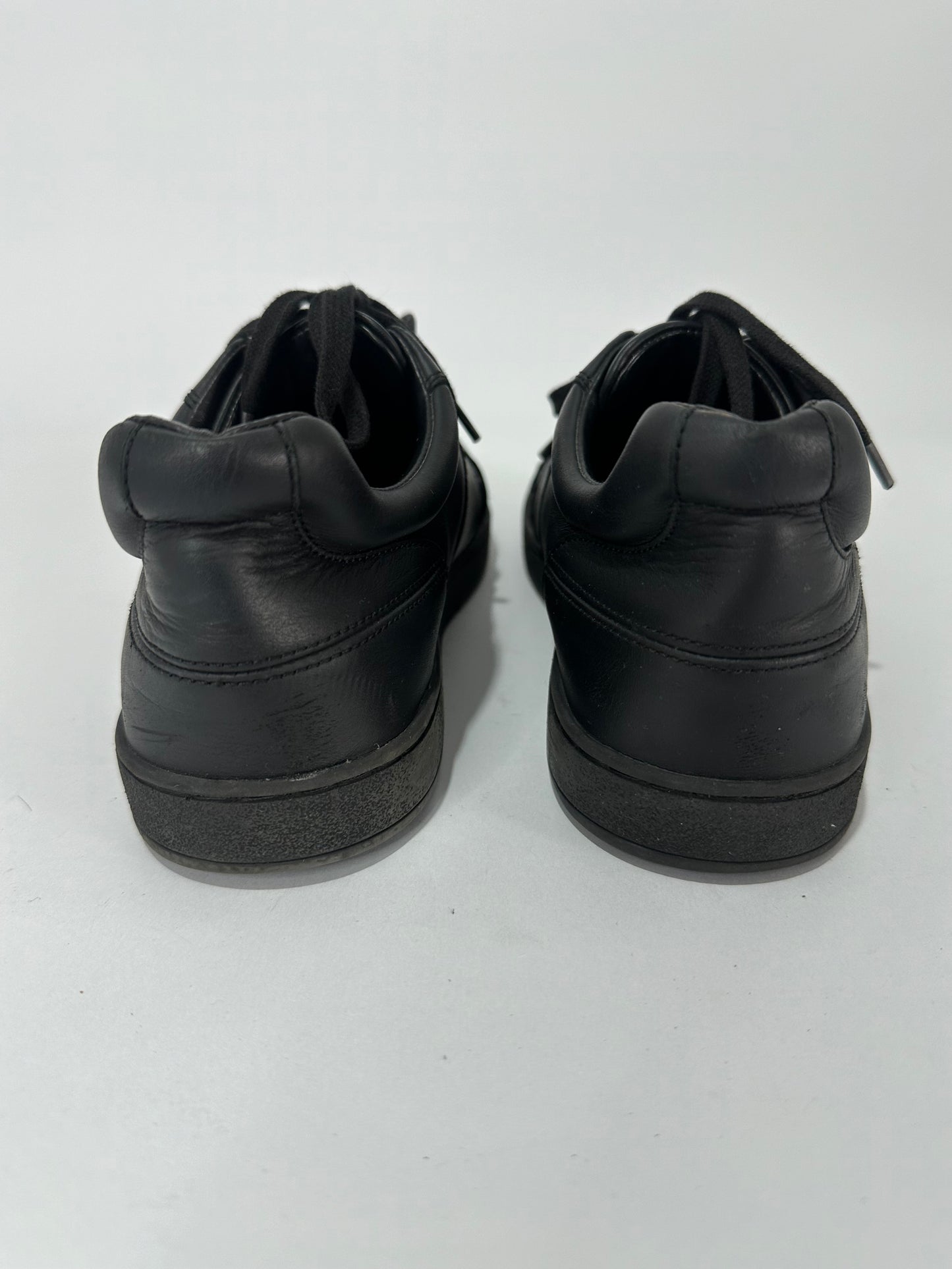 DIOR Black Leather and Suede Low Top Sneakers Size 36 EU